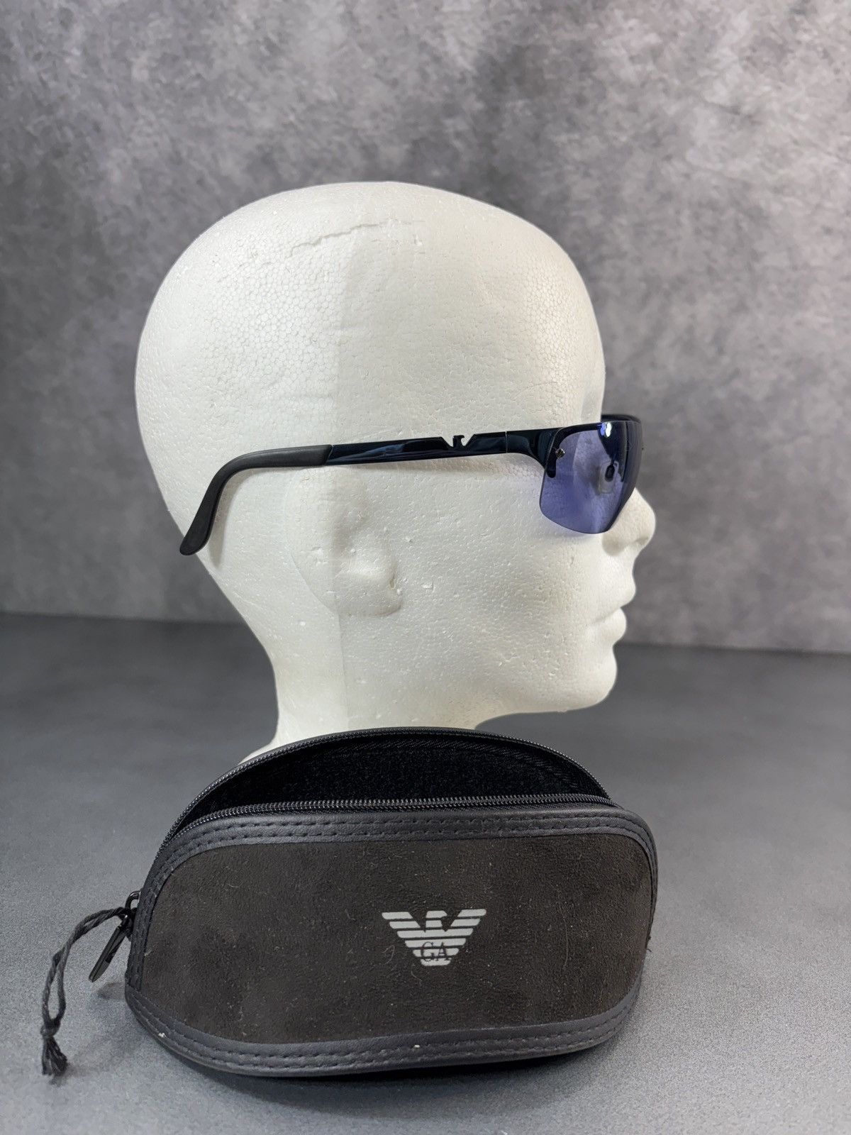 Emporio Armani × Vintage 2000s Emporio Armani Sunglasses Vintage Sporty Metal Wrap Size ONE SIZE - 21 Thumbnail