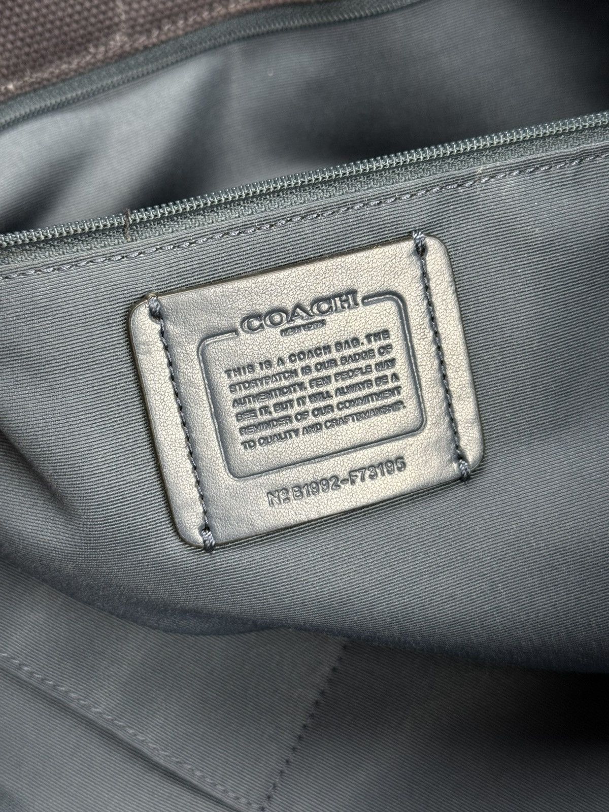 Coach Vintage Coach New York Navi Canvas Tote Bag with Blue Strap Size ONE SIZE - 15 Thumbnail