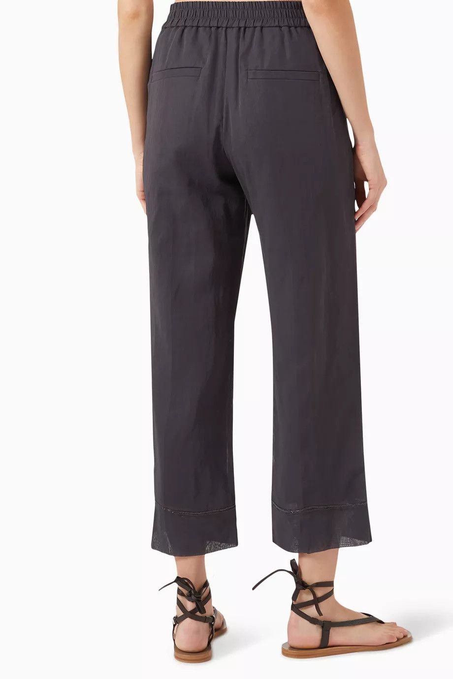 Brunello Cucinelli o1y0725 Sweatpant in Dark Gray Size 26" / US 2 / IT 38 - 4 Thumbnail