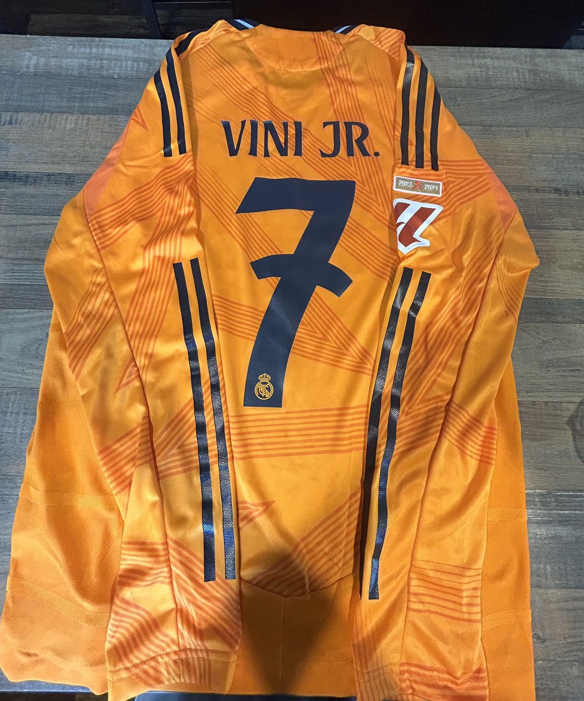 Adidas Vini Jr. Real Madrid Away Authentic Long Sleeve Jersey Size US M / EU 48-50 / 2 - 5 Thumbnail