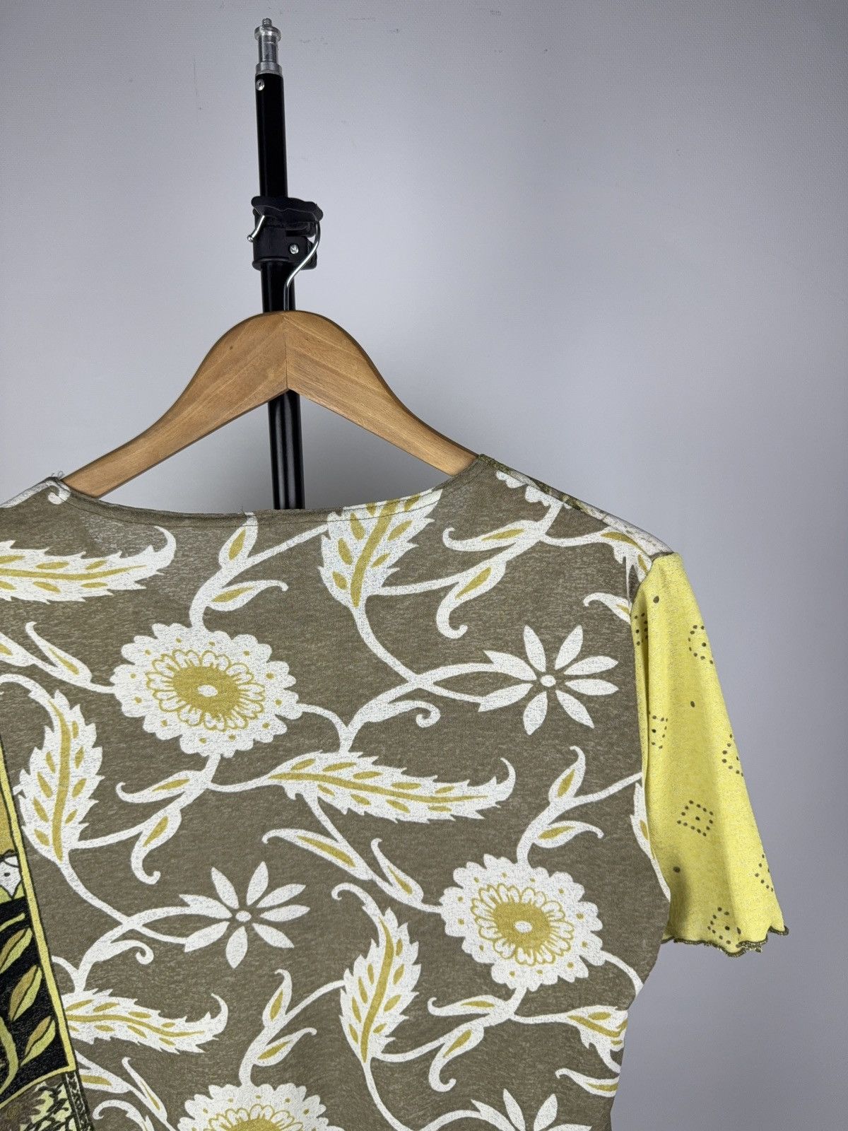 Other 90s Avant-Garde Ethnic Mesh Tee Gaultier Style Buddha Print Size M / US 6-8 / IT 42-44 - 5 Thumbnail