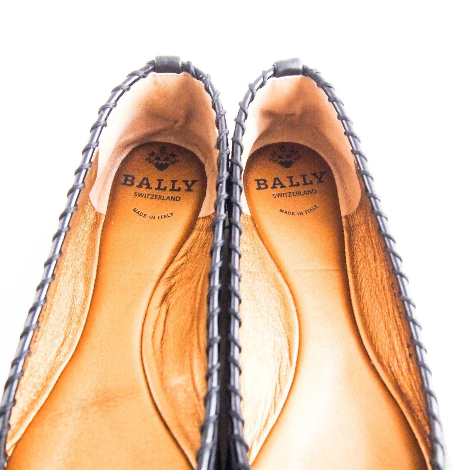 Bally Bally Merak Flats Black Leather Womens EU 36 US 5.5 $520 Size US 5.5 / IT 35.5 - 4 Thumbnail