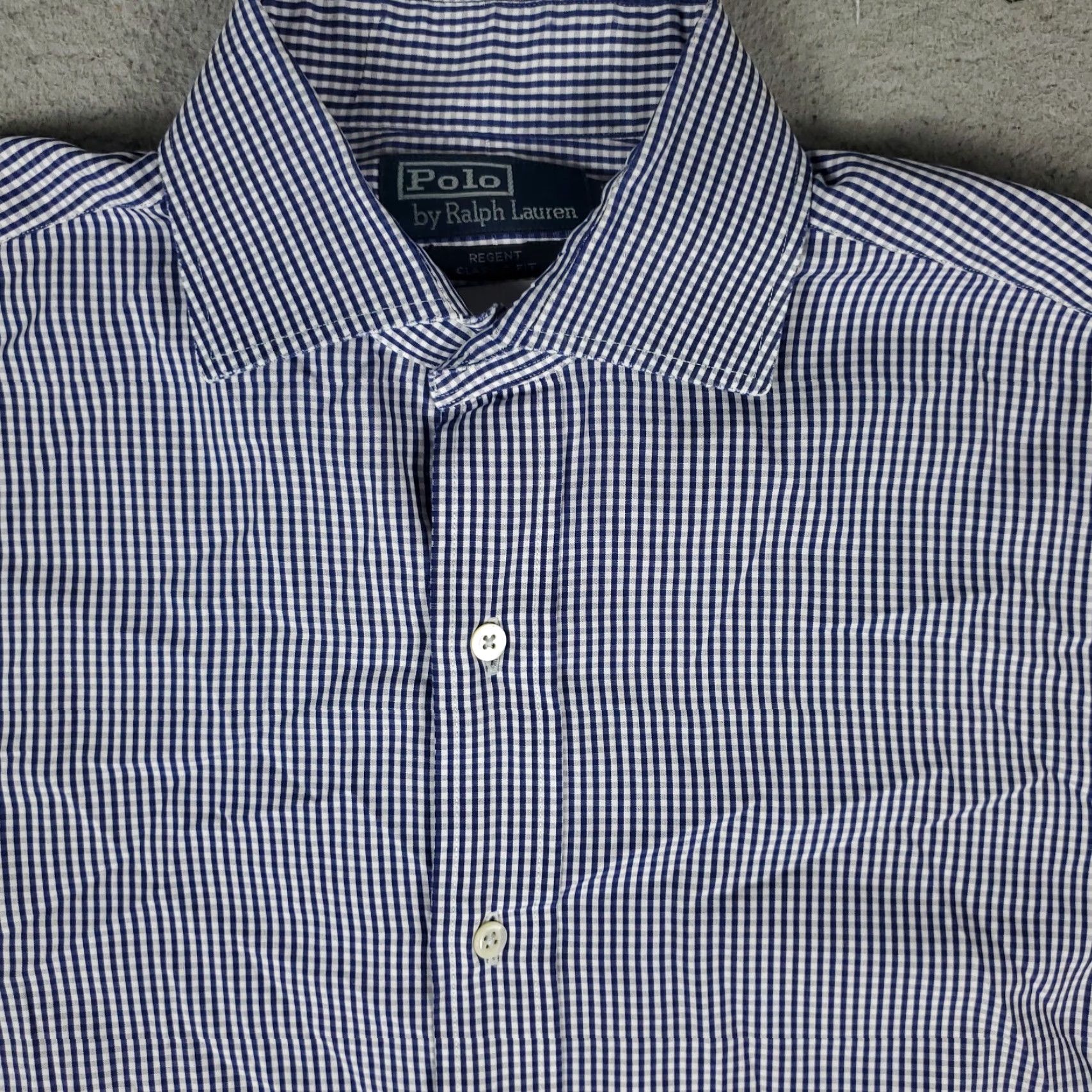 Ralph Lauren Ralph Lauren Dress Shirt Mens Size 15.5 Blue Check Button Down Long Sleeve Modern Size 40R - 2 Thumbnail
