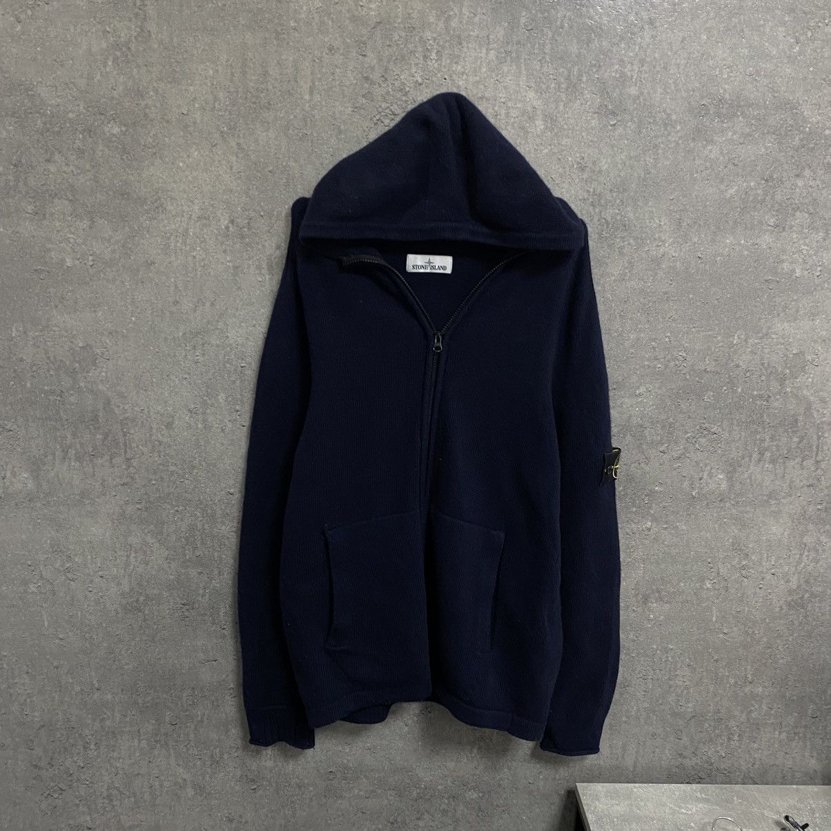 Stone Island Vintage Stone Island Wool Zip Hoodie Size US XXL / EU 58 / 5 - 1 Thumbnail