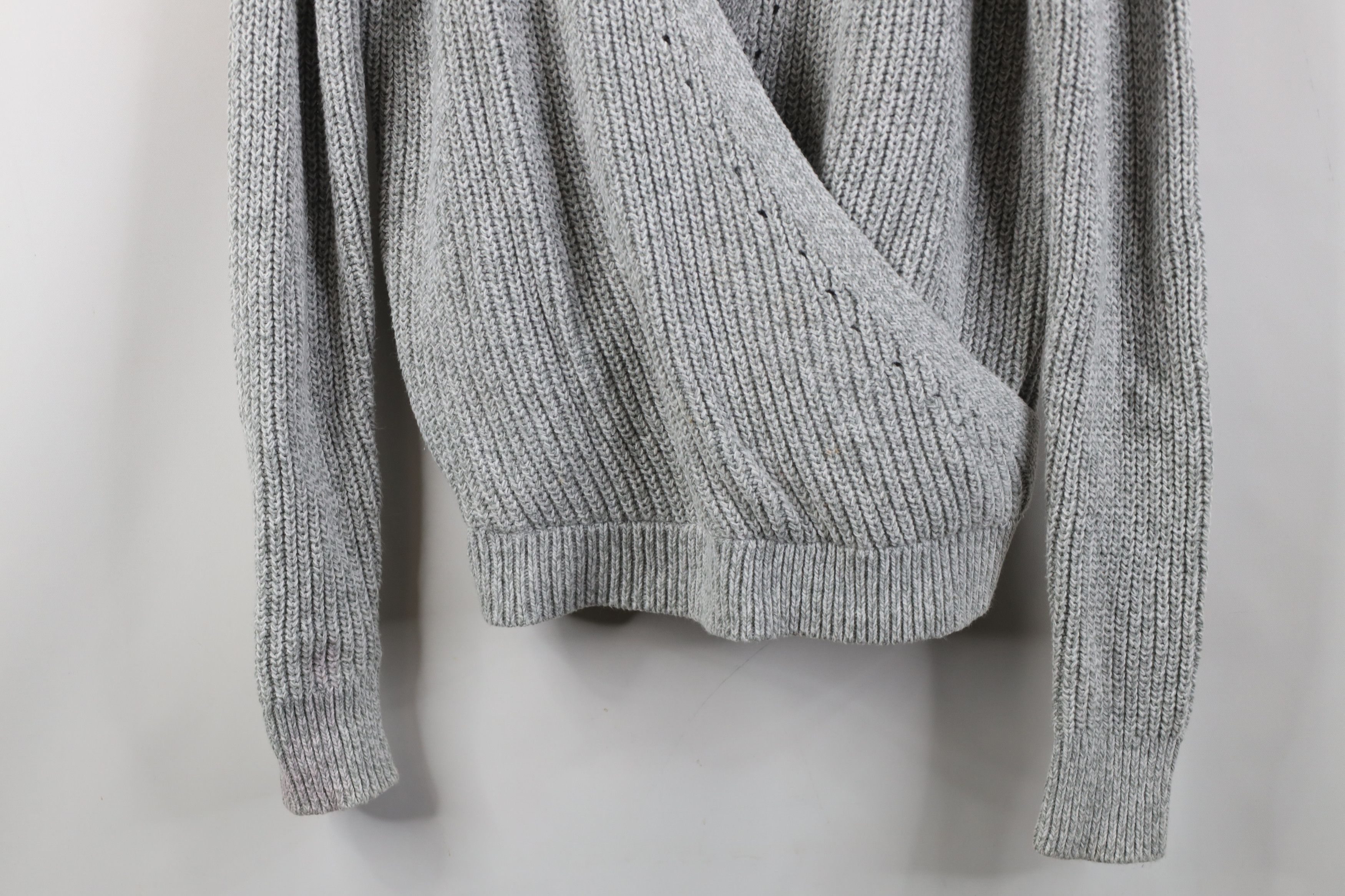 Abercrombie & Fitch Vintage 90s Y2K Abercrombie & Fitch Ribbed Knit Sweater Gray Size L / US 10 / IT 46 - 3 Thumbnail
