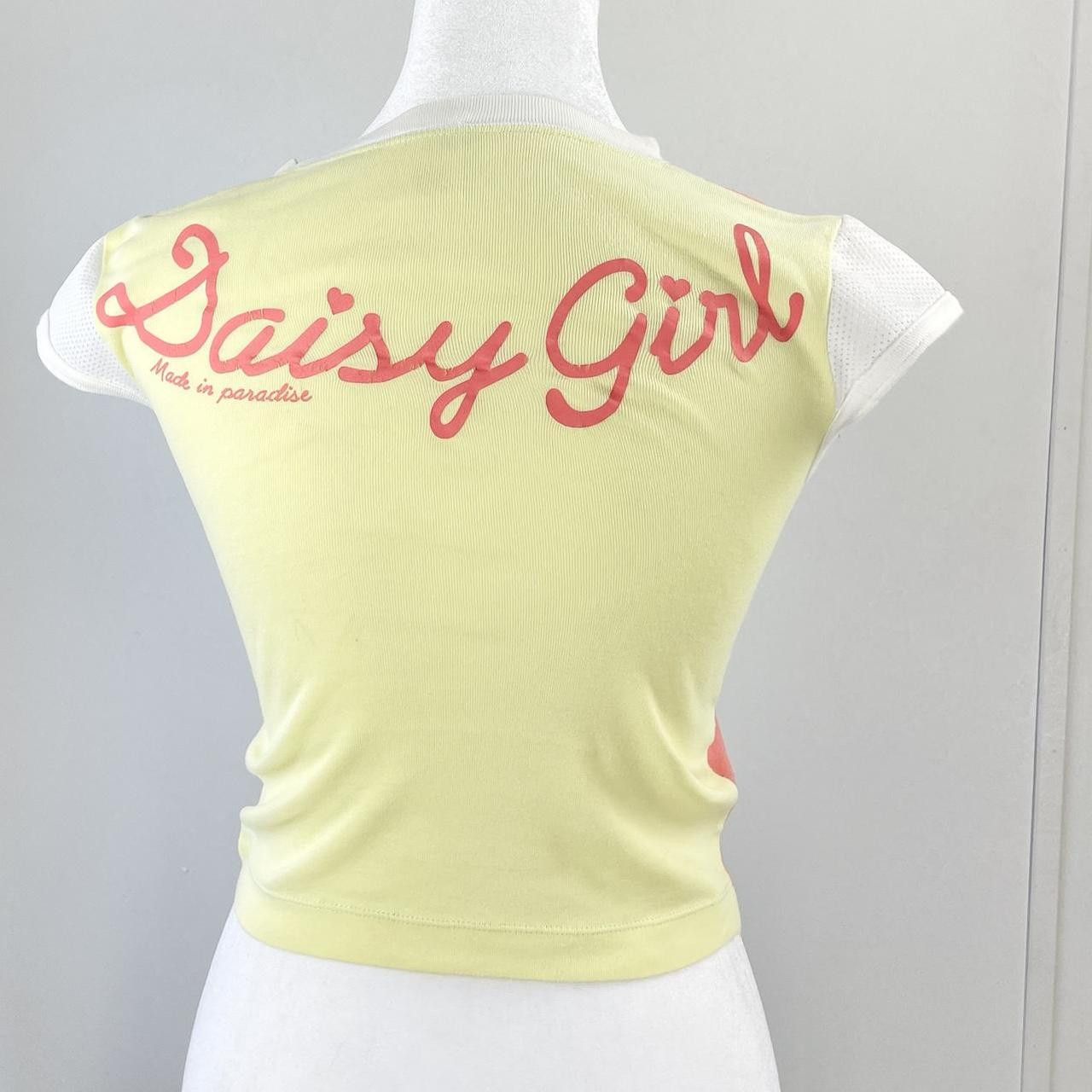 Japanese Brand ✩ Daisy Lovers Petite Mesh Sleeve Split Graphic Baby Tee ♡ Size XS / US 0-2 / IT 36-38 - 7 Thumbnail
