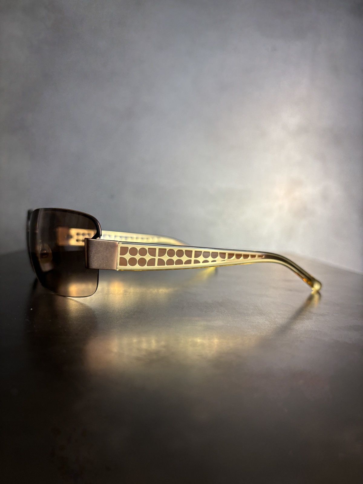 Designer × Other Kate Spade Sunglasses 2000s Gold Buffs Rimless Y2K Designer Size ONE SIZE - 6 Thumbnail