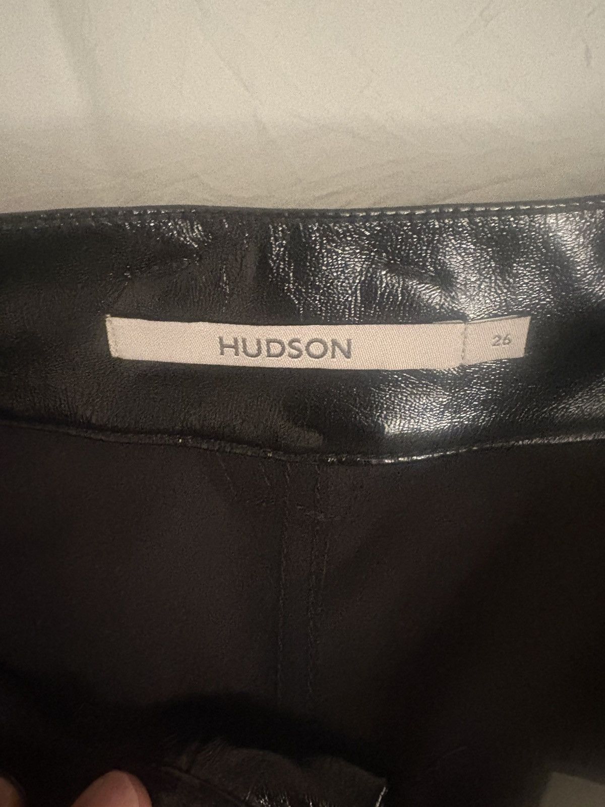 Hudson Black Leather Pants Size US 26 / EU 42 - 3 Thumbnail