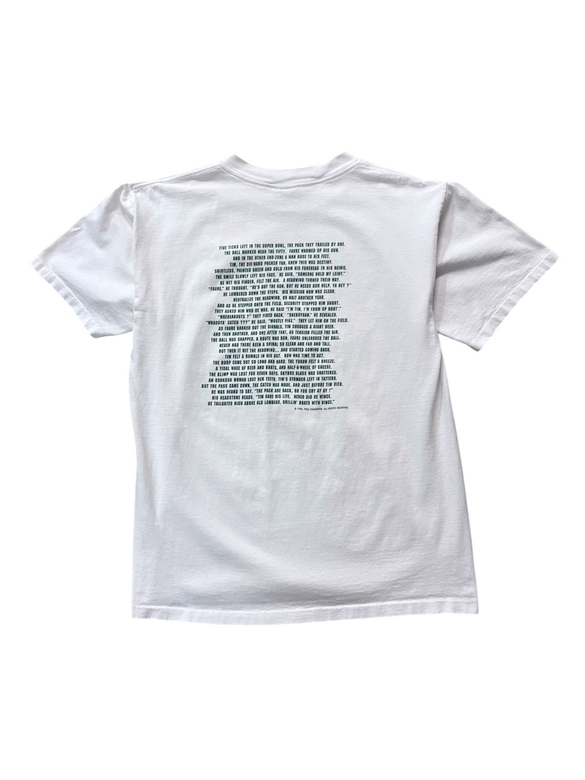 NFL Green Bay Packers “Tim” Poem Tee Shirt RARE 90’s Piece Size US L / EU 52-54 / 3 - 2 Thumbnail