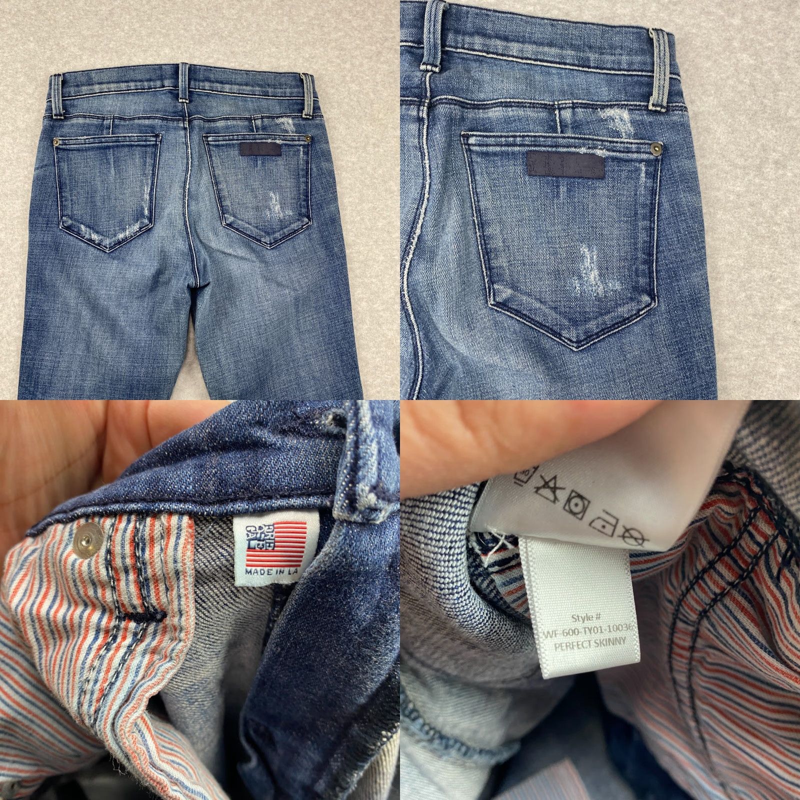 Fred Segal Fred Segal Jeans Womens Blue Skinny Distressed Ripped Denim USA Made 28 Size 28" / US 6 / IT 42 - 9 Thumbnail