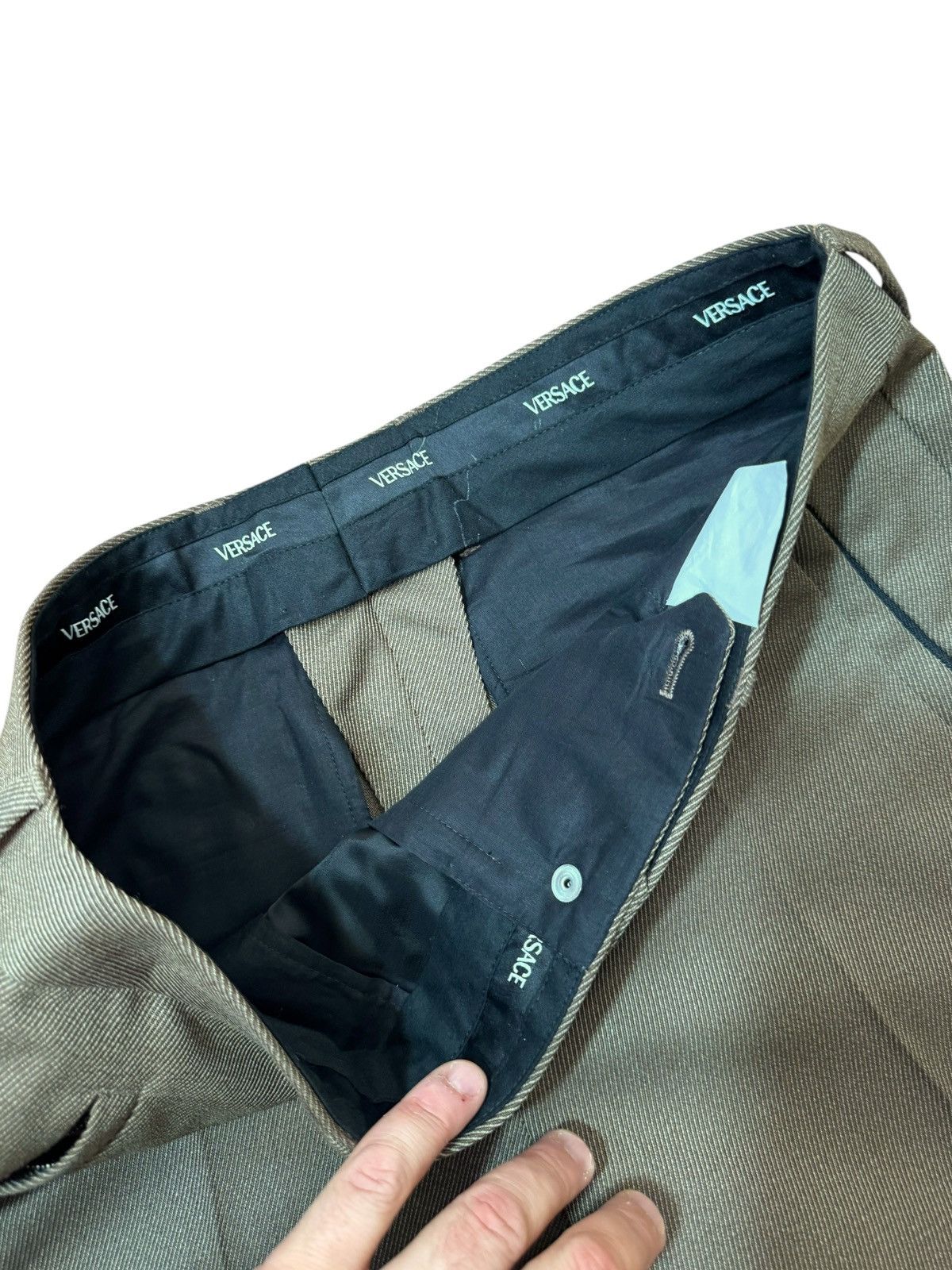 Versace Versace Brown Wool Pants Medusa Zipper Size US 32 / EU 48 - 6 Thumbnail