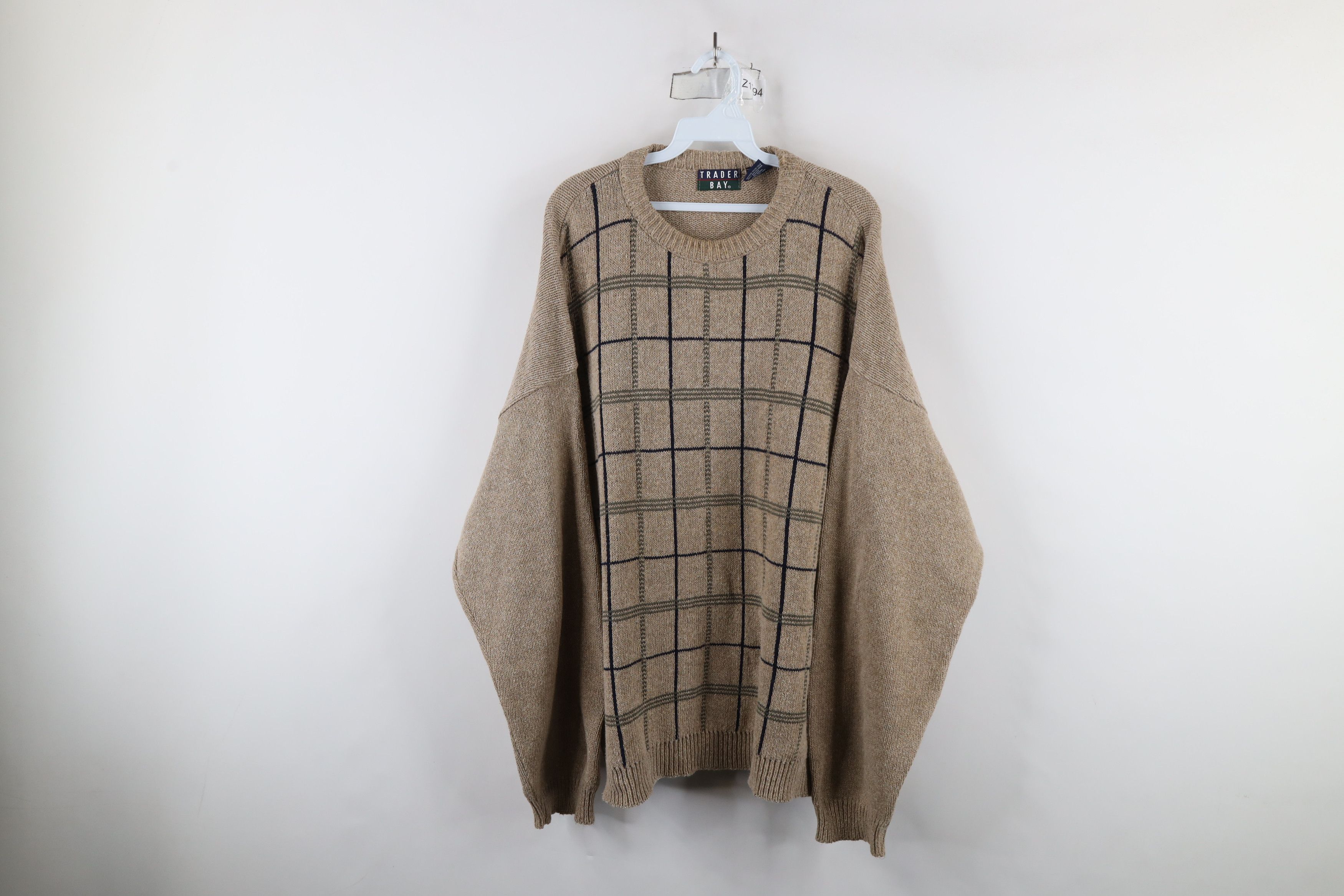 Vintage Vintage 90s Streetwear Striped Knit Crewneck Sweater USA Size US XL / EU 56 / 4 - 1 Thumbnail