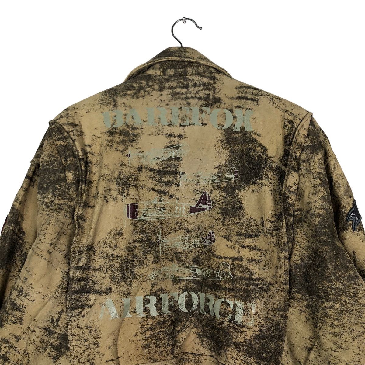 Bare Fox 🔥Vintage Leather Jacket Bare Fox Flying Jacket Big Logo Size US M / EU 48-50 / 2 - 9 Thumbnail