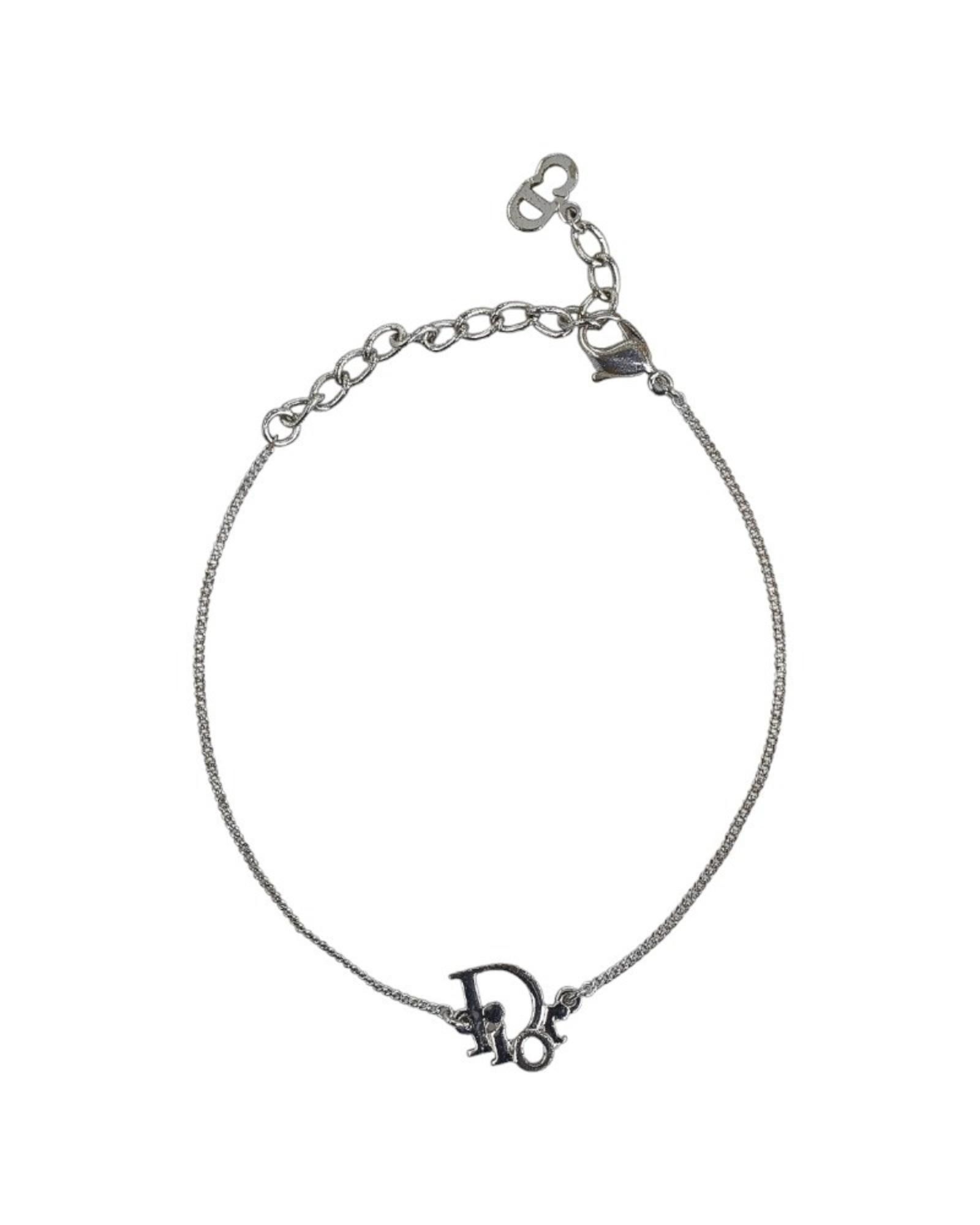 image of Dior Elegant Silver Charm Bracelet, Women's
