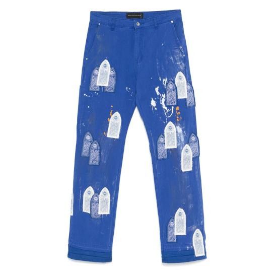 Who Decides War WHO DECIDES WAR Men Straight Pants SKY PAINTER CA INDIG BLUE Size US 30 / EU 46 - 1 Thumbnail