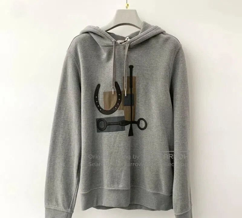 Hermes Hermes Grey Horseshoe Logo Hoodie. Size US M / EU 48-50 / 2 - 1 Thumbnail