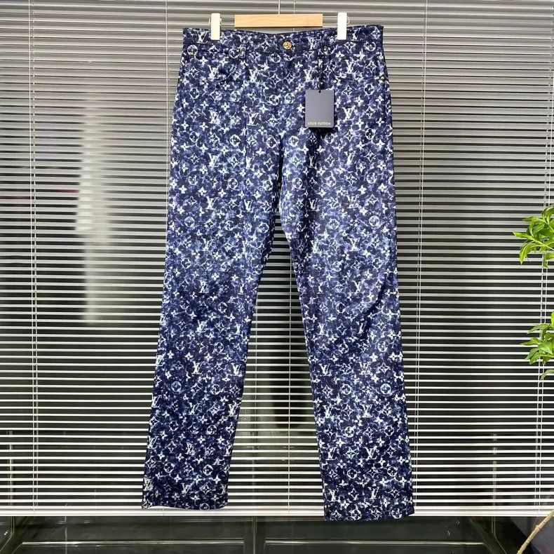 Louis Vuitton LOUIS VUITTON FW23 Full Print Jeans 2504-Nextarrow Size US 33 - 1 Thumbnail