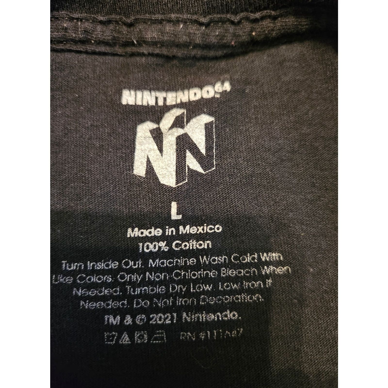 Nintendo Nintendo 64 Shirt Large L Black Graphic Tee 100% Cotton Logo Short Sleeve Mens Size US L / EU 52-54 / 3 - 2 Thumbnail