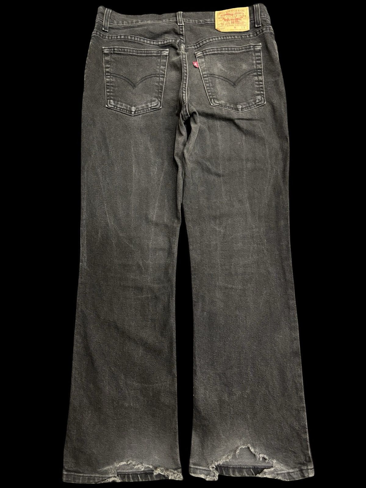 Levi's 💥Vintage Flare💥Levis 517 Flare Superblack Denim F609 Size US 32 / EU 48 - 2 Thumbnail