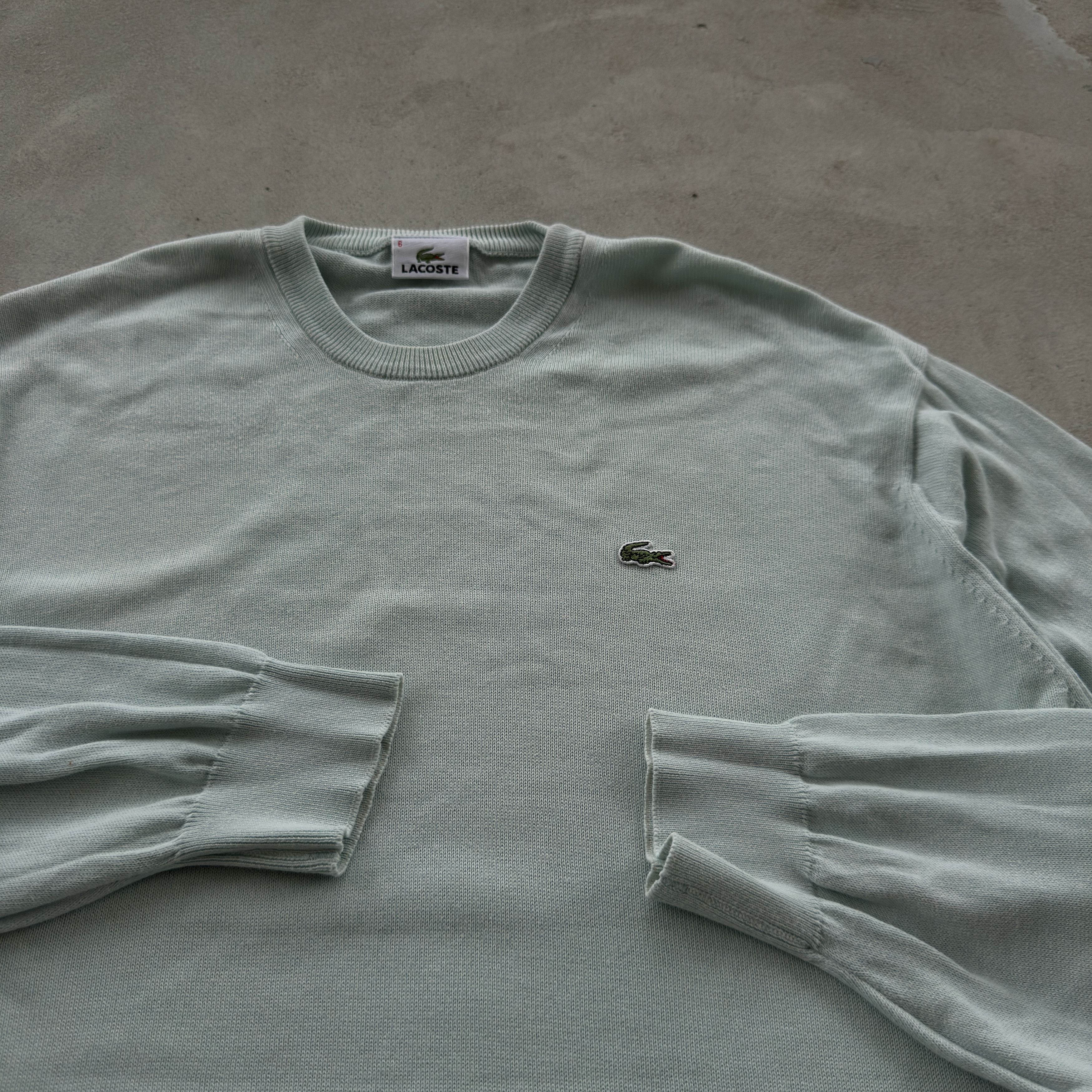 Lacoste Vintage Lacoste Knit Crewneck Sweater Mint Green Size 6 XL Size US XL / EU 56 / 4 - 4 Thumbnail