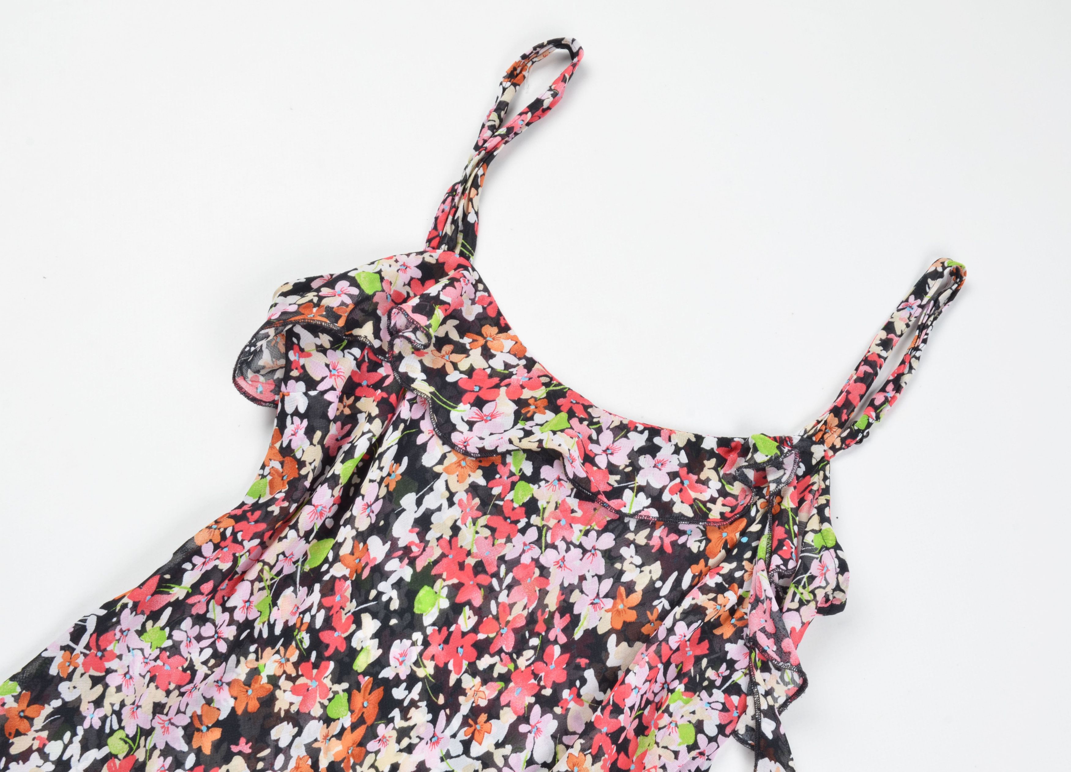 Vintage Vintage Per Una Y2K Floral Ruffle Mesh Cami Top Size S / US 4 / IT 40 - 5 Thumbnail