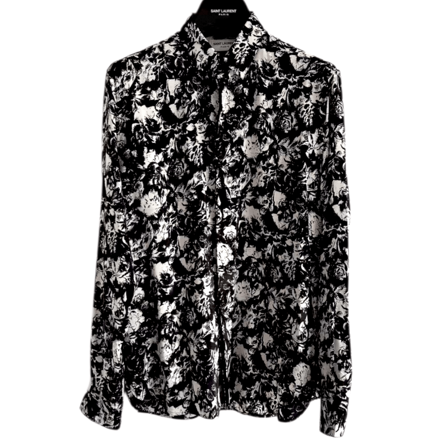 Saint Laurent Paris Saint Laurent Floral Silk Shirt Size US M / EU 48-50 / 2 - 1 Thumbnail
