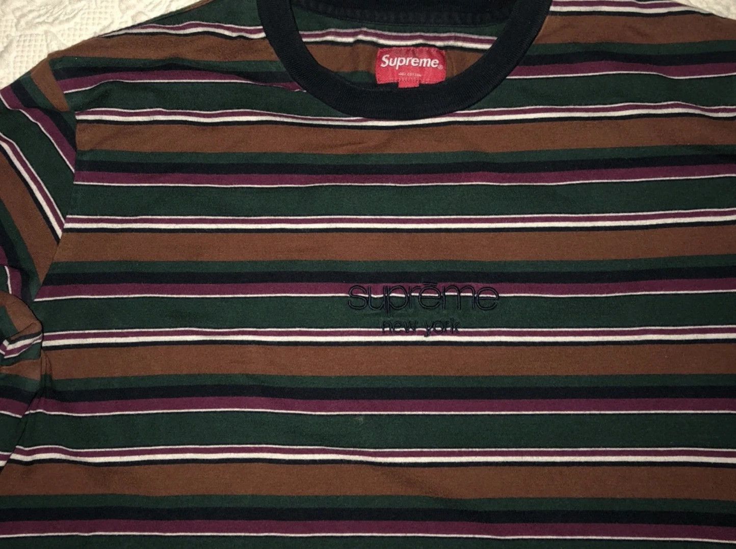 Supreme Supreme multi stripe L/s Top Dark Green SMALL Box Logo 15 Size US S / EU 44-46 / 1 - 11 Thumbnail