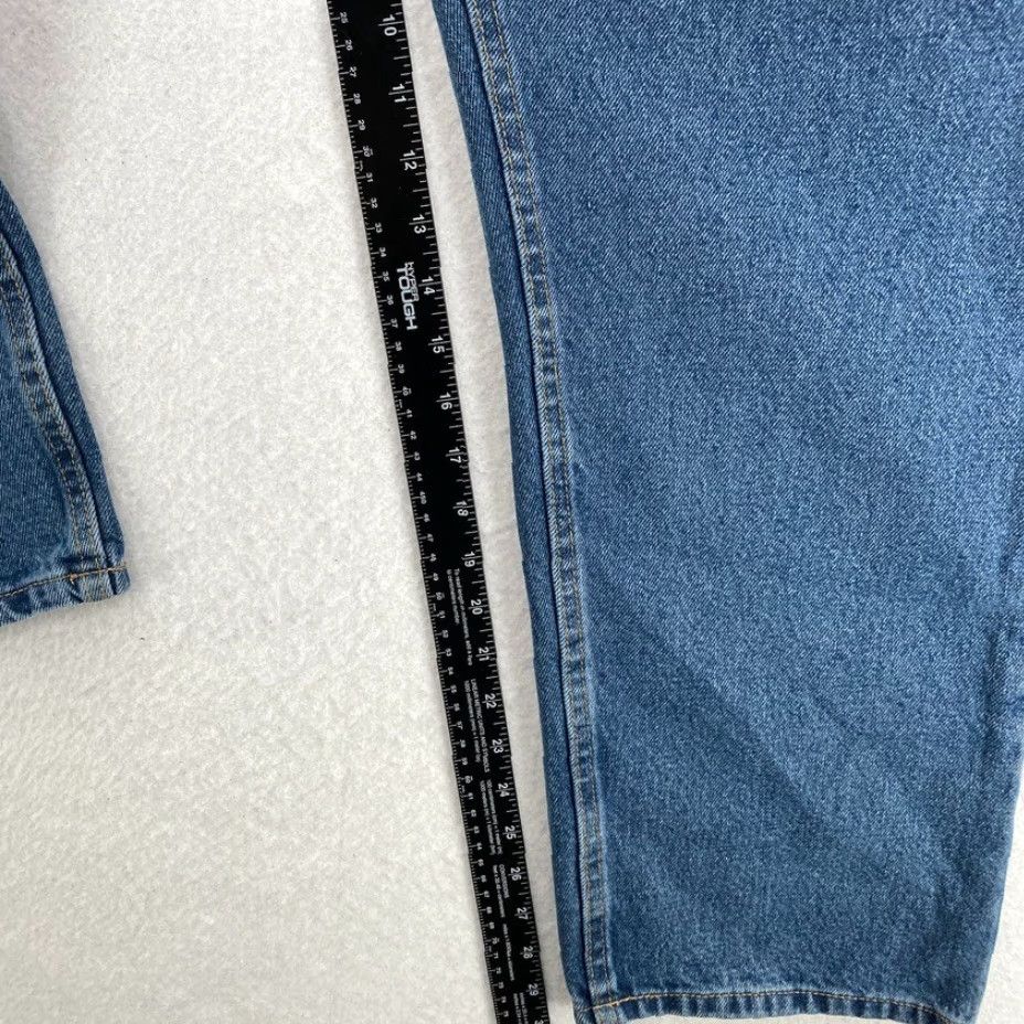 Wrangler Wrangler Premium Five Star Jeans Mens 42x30 Medium Wash Blue Denim Straight Leg Denim Jeans Size US 42 / EU 58 - 7 Thumbnail