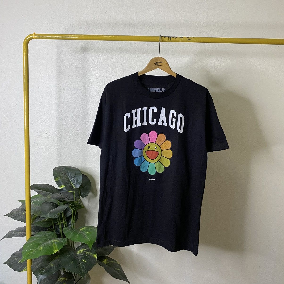 Takashi Murakami ComplexCon Chi Flower Black T-shirt