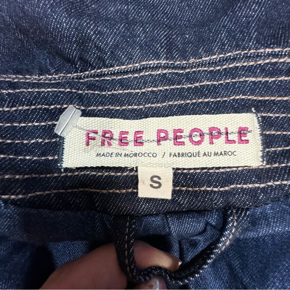 Free People New Free People Denim Car Coat Size S Size S / US 4 / IT 40 - 8 Thumbnail