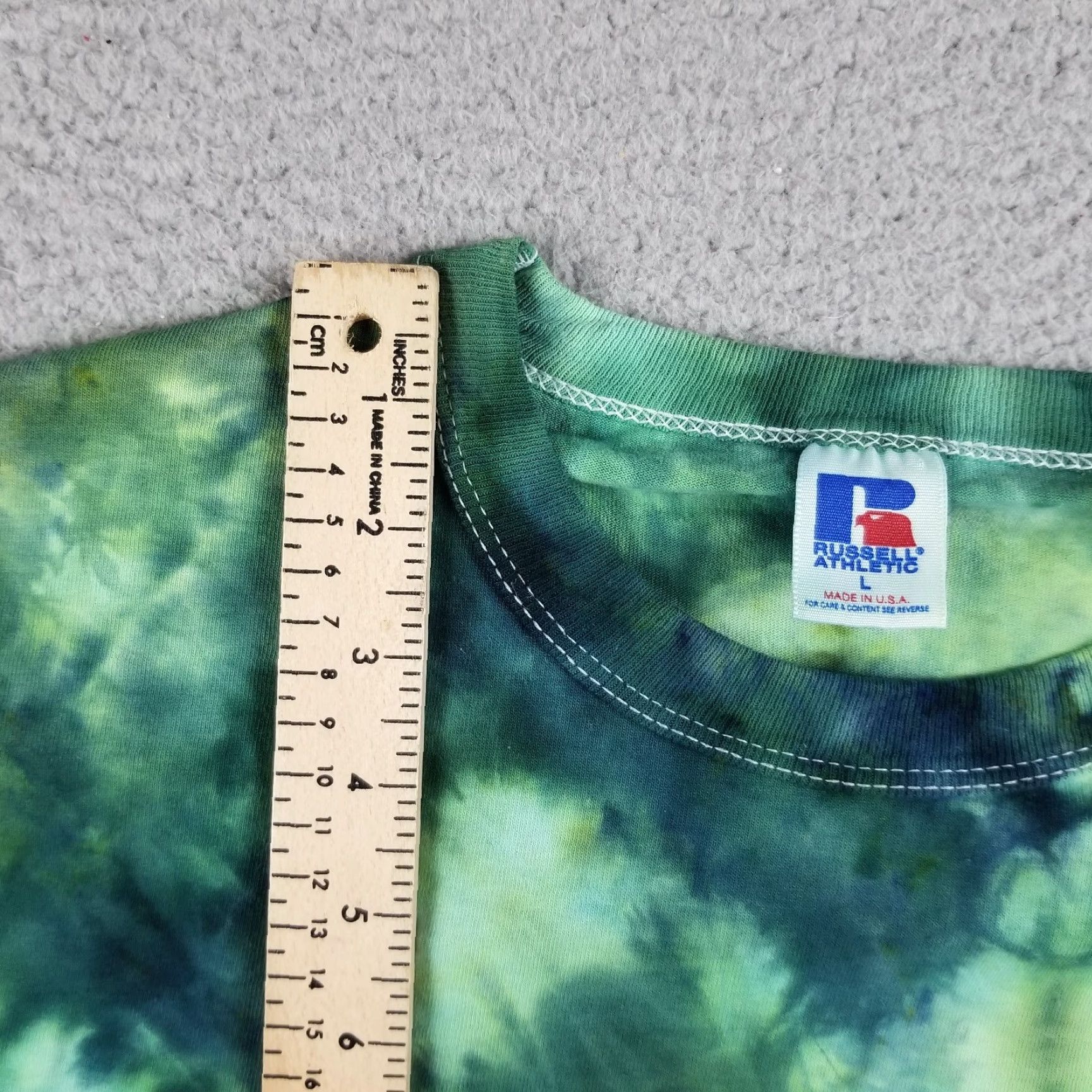 Russell Athletic VTG Russell Athletic T-Shirt Adult Large Crew Neck Short Sleeve Green Cotton 90s Concert Logo Mens Size US L / EU 52-54 / 3 - 3 Thumbnail