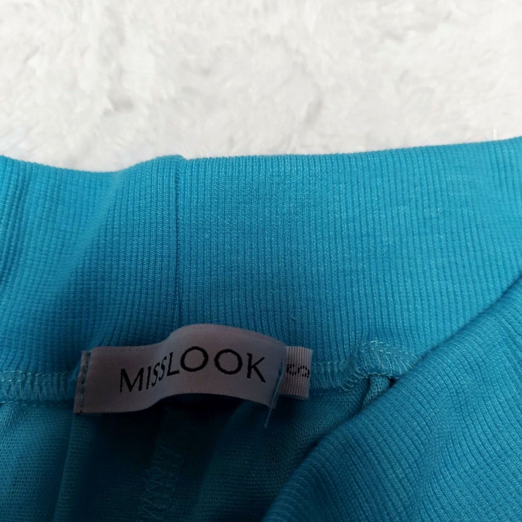 Vintage Misslook 365852 Women’s Elastic Waist Jogger Pants Small Blue Linen Blend Pockets Jogger Casual Size 28" / US 6 / IT 42 - 3 Thumbnail