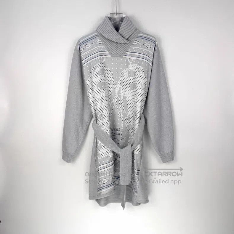 Hermes Hermes Light Blue Mulberry Silk Patchwork Design Cashmere Size XS / US 0-2 / IT 36-38 - 3 Thumbnail