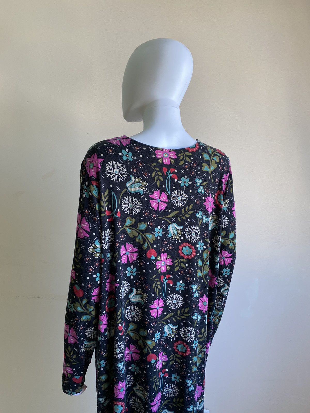 Gudrun Sjoden Gudrun Sjoden Multicolor Floral Long Sleeve Midi Dress Size XL / US 12-14 / IT 48-50 - 8 Thumbnail