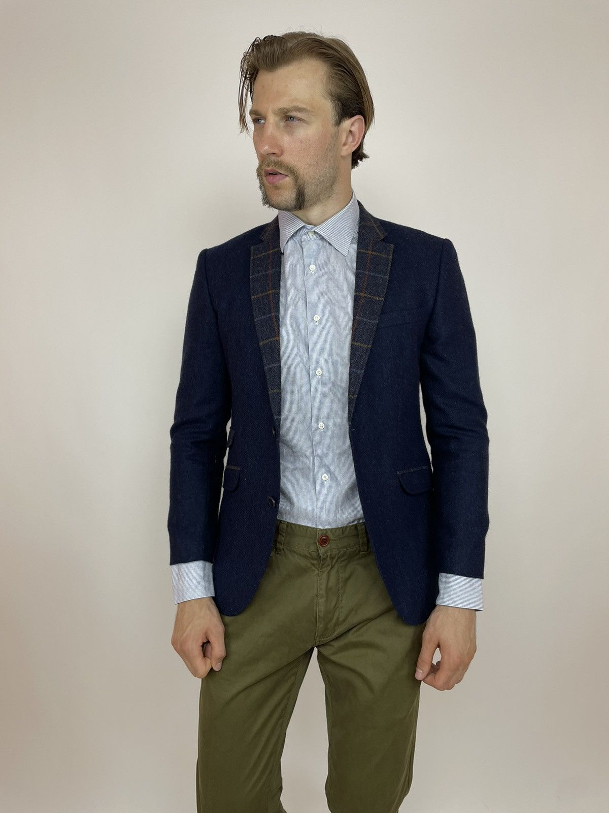 Other CLAUDIO LUGLI PREMIUM Tweed Wool Blazer Mens size 50 Size 50R - 5 Thumbnail