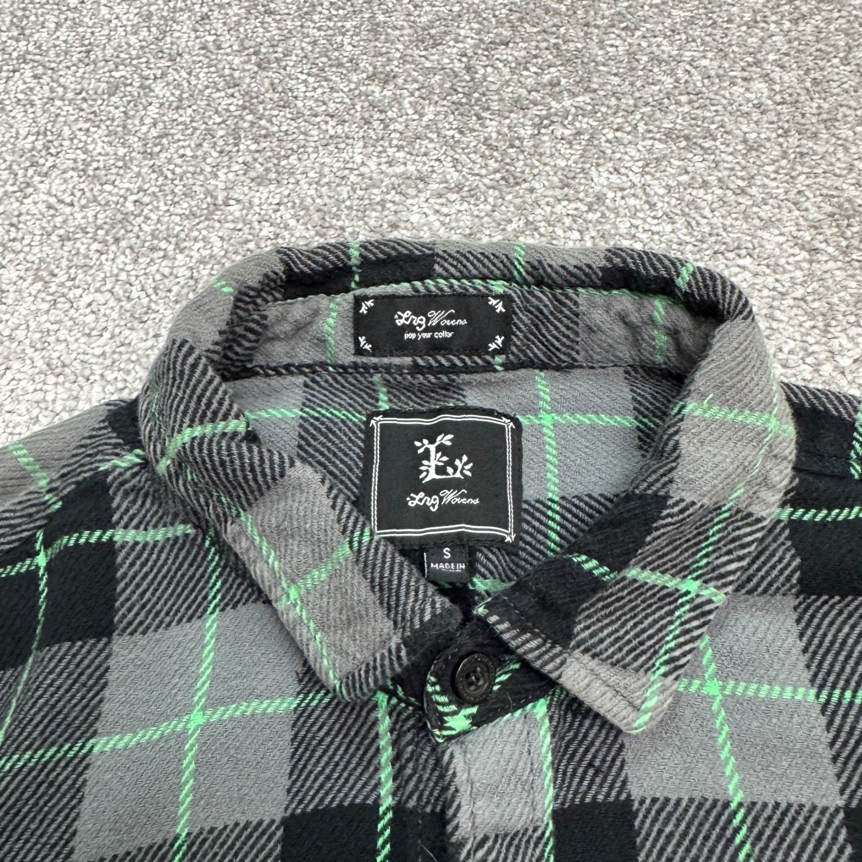 Vintage LRG Shirt Mens S Green Black Plaid Cotton Flannel Button-Up Casual Vintage-Style Outdoor Classic Western 40 in Chest Mens Men Size US S / EU 44-46 / 1 - 3 Thumbnail