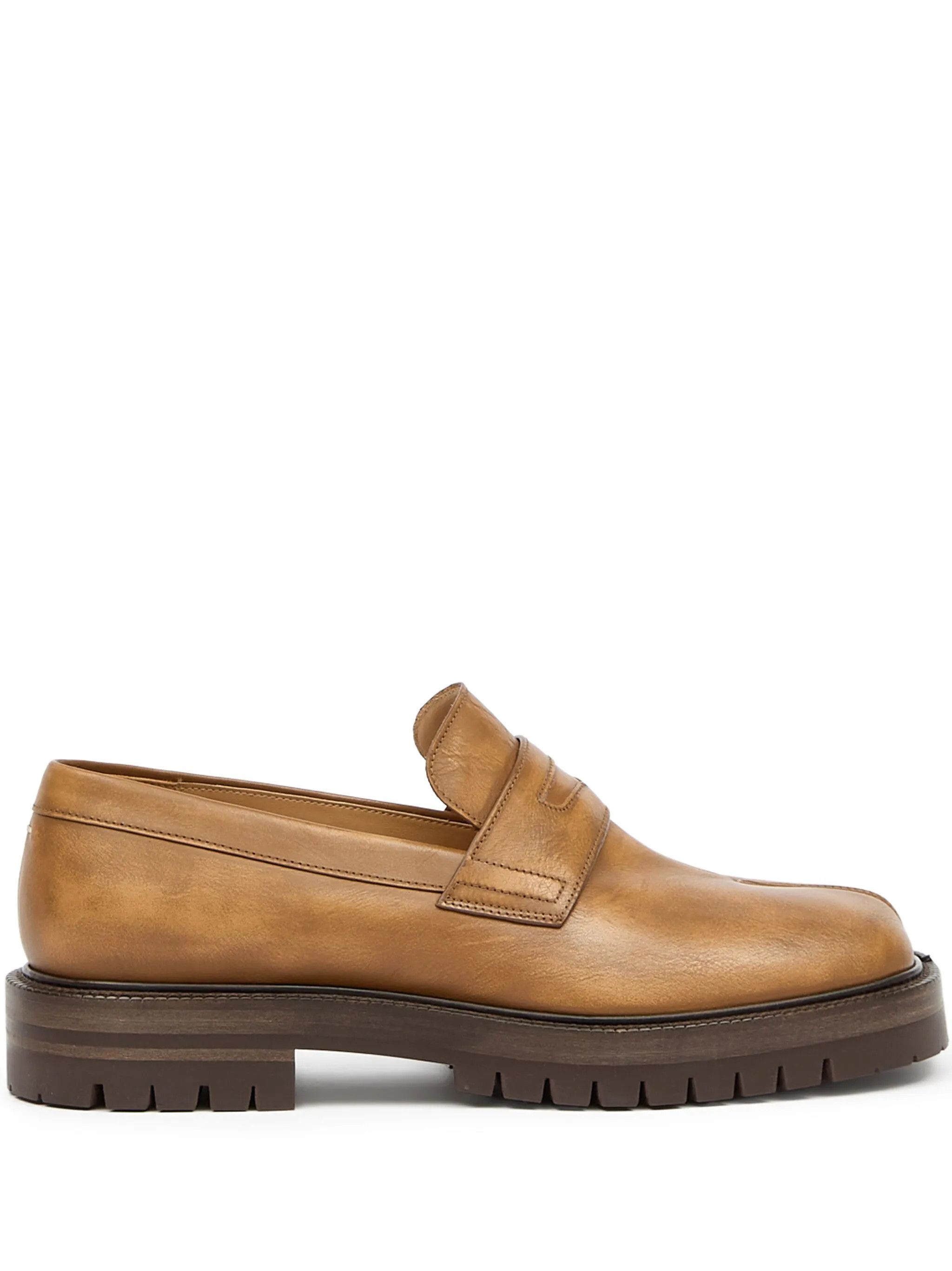 Maison Margiela o1w1db10526 Tabby Leather Loafers in Brown Size US 9 / EU 42 - 1 Thumbnail