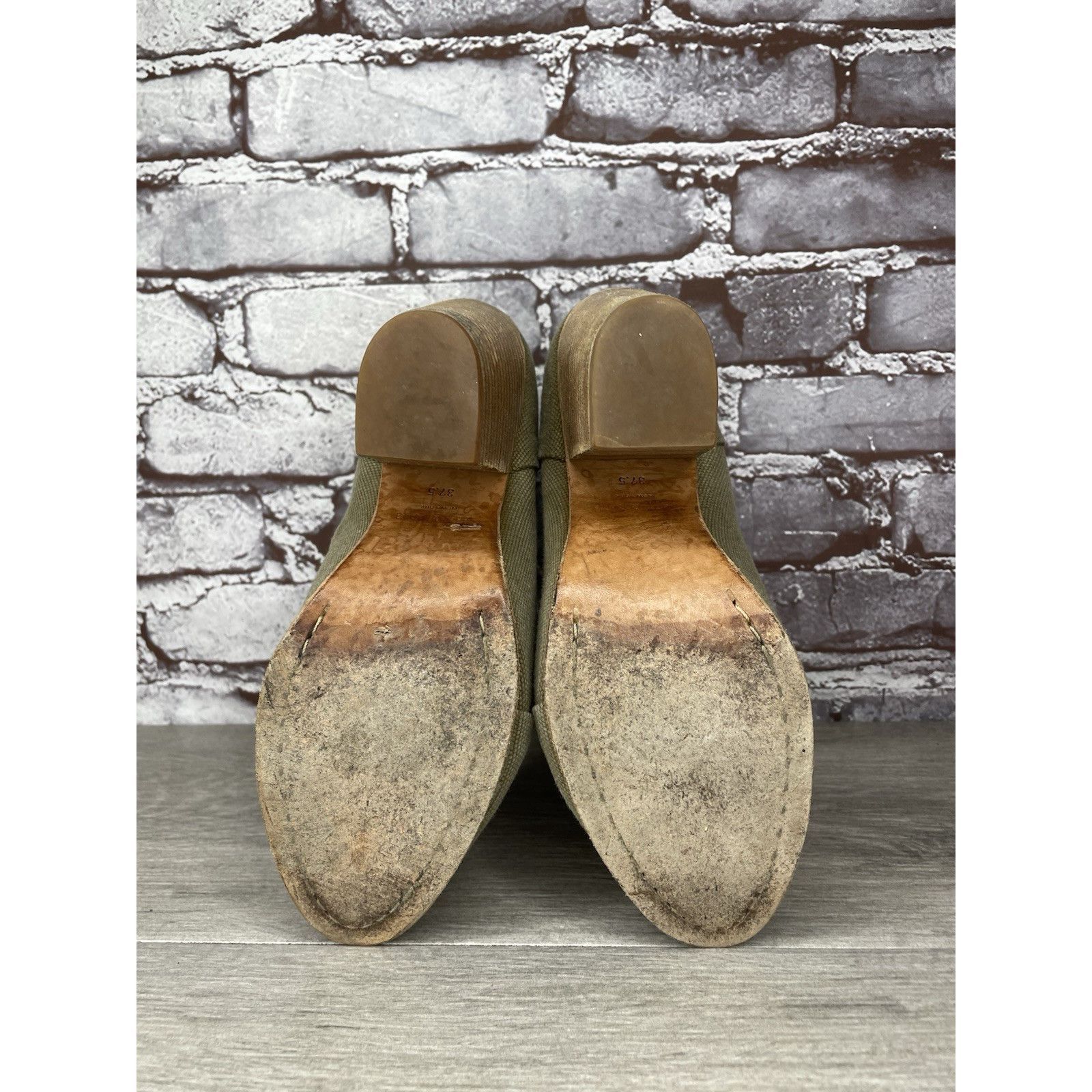 Rag & Bone Rag & Bone Newbury Green Canvas Back Zip Ankle Boots Booties Size US 7.5 / IT 37.5 - 16 Thumbnail