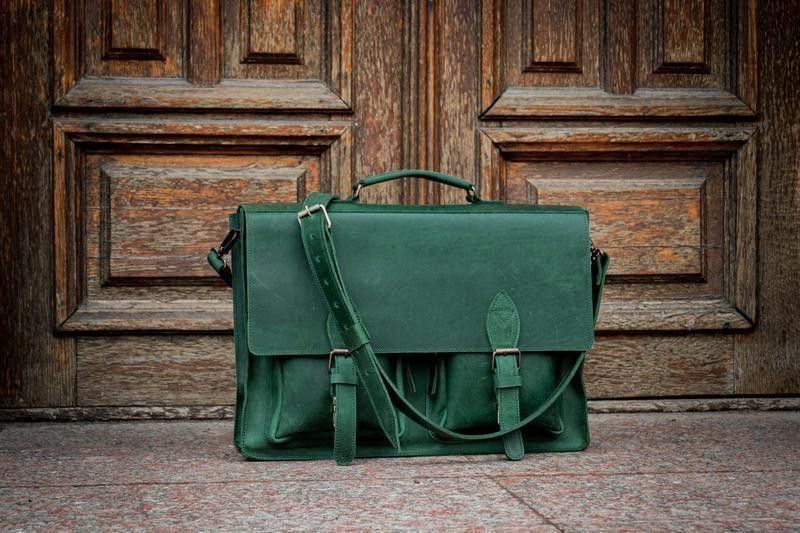 Handmade Genuine leather business men's briefcase Size ONE SIZE - 1 Thumbnail