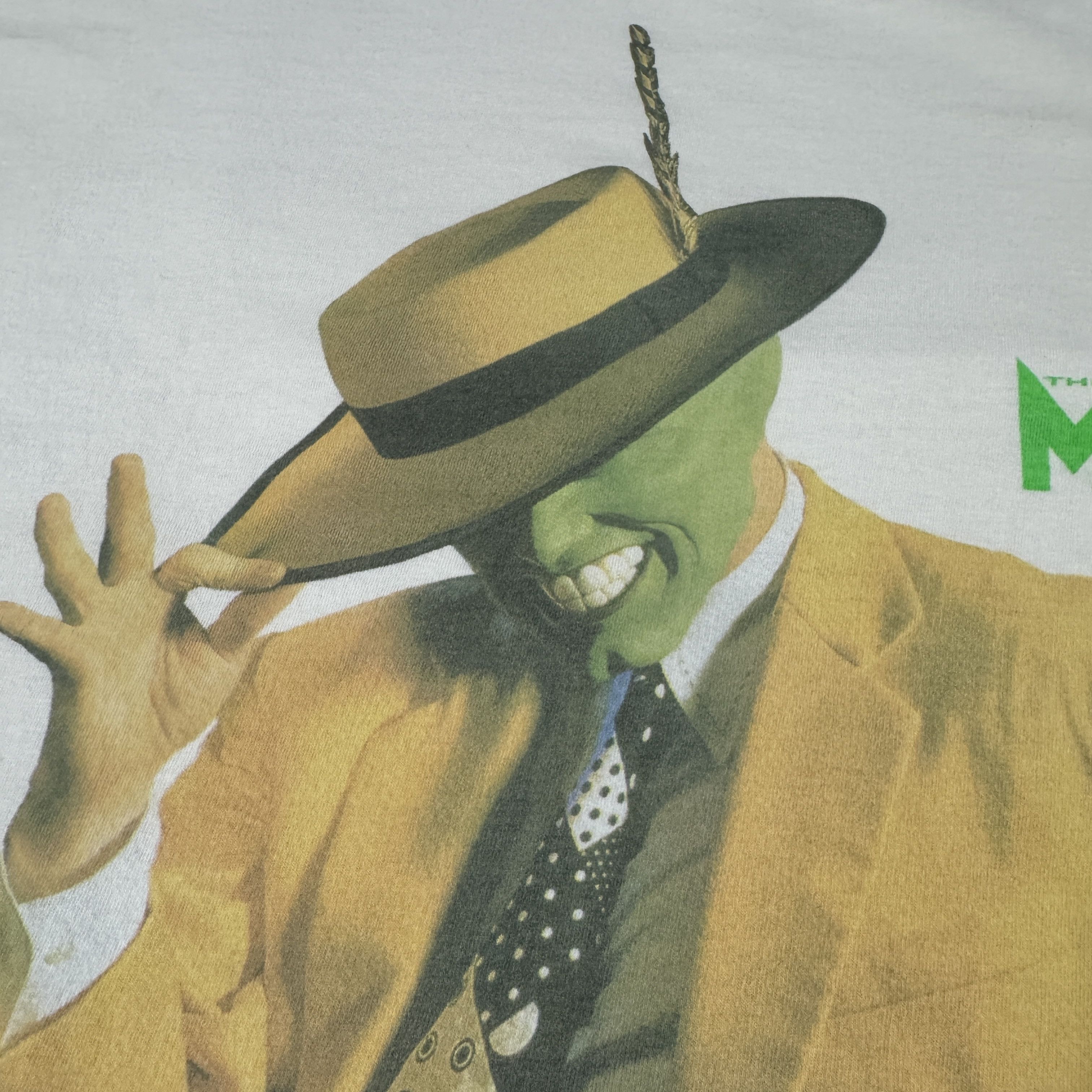 Vintage Vintage 90s Movie The Mask Jim Carrey Tee Shirt Size US L / EU 52-54 / 3 - 6 Thumbnail