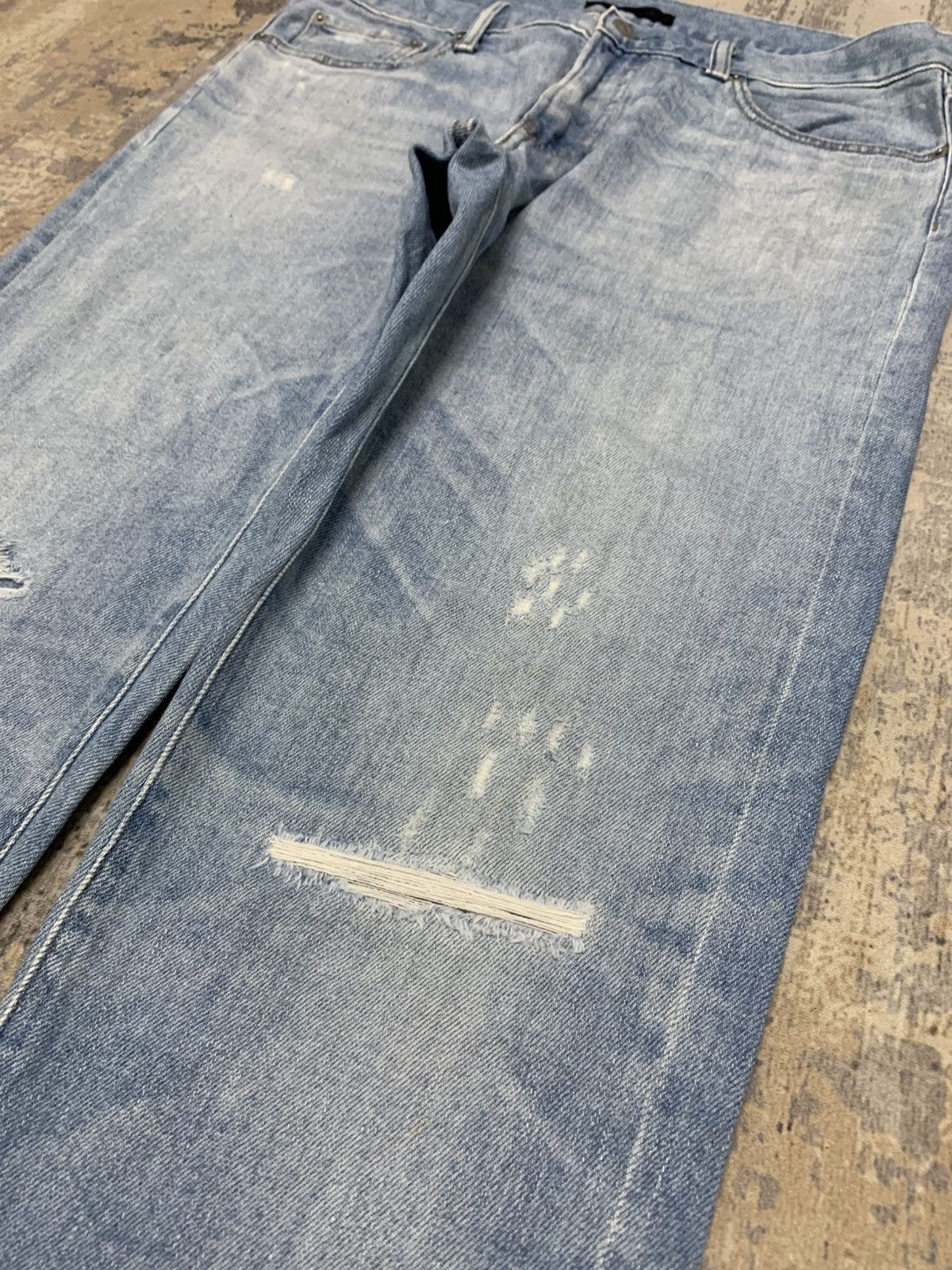 Japanese Brand W34x30 Vintage Uniqlo Distressed Jeans Kapital Style Size US 34 / EU 50 - 4 Thumbnail
