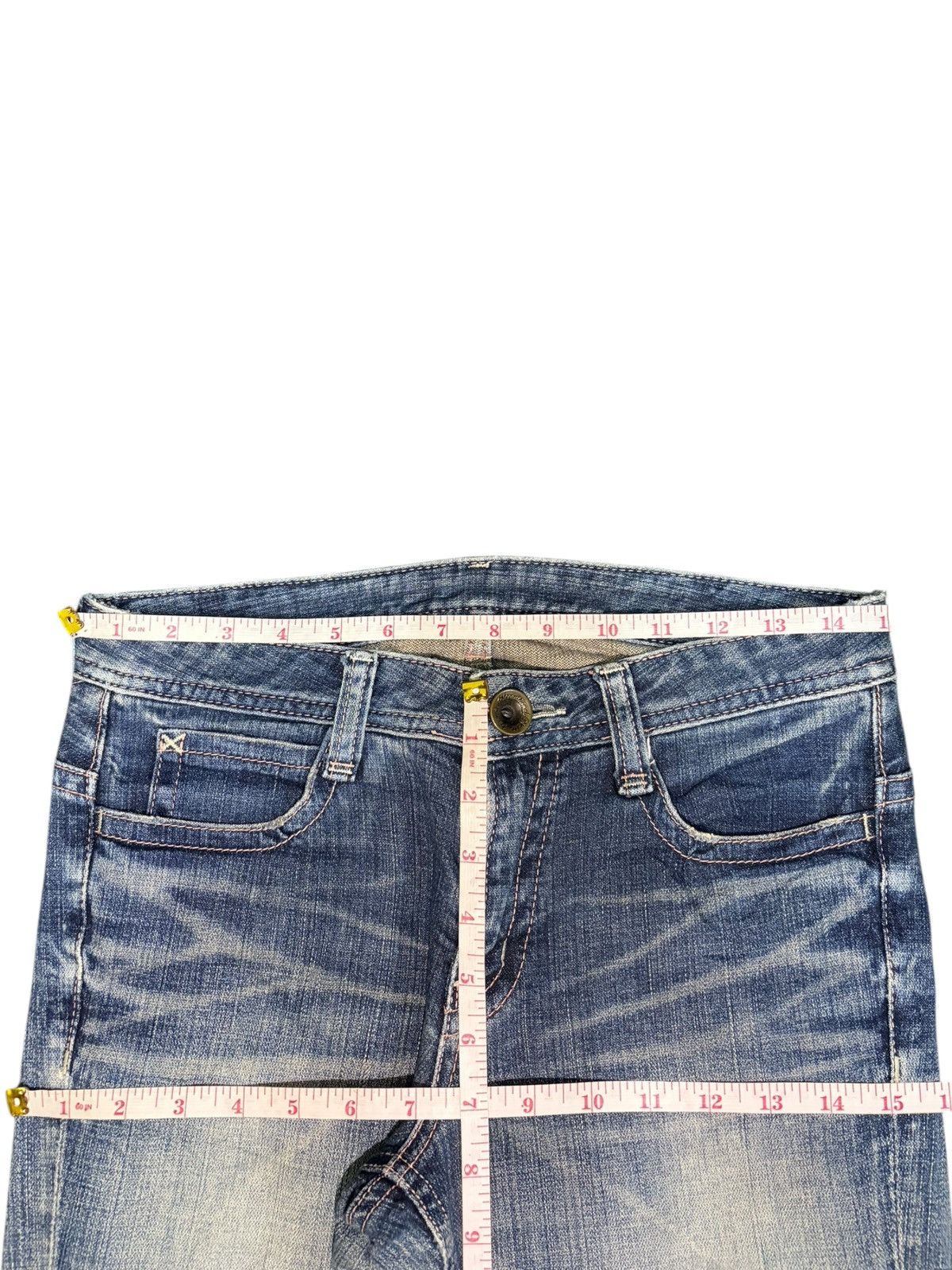 Diesel Vintage Japanese Brand Faded Wash Distress Flare Jeans Size 30" / US 8 / IT 44 - 6 Thumbnail