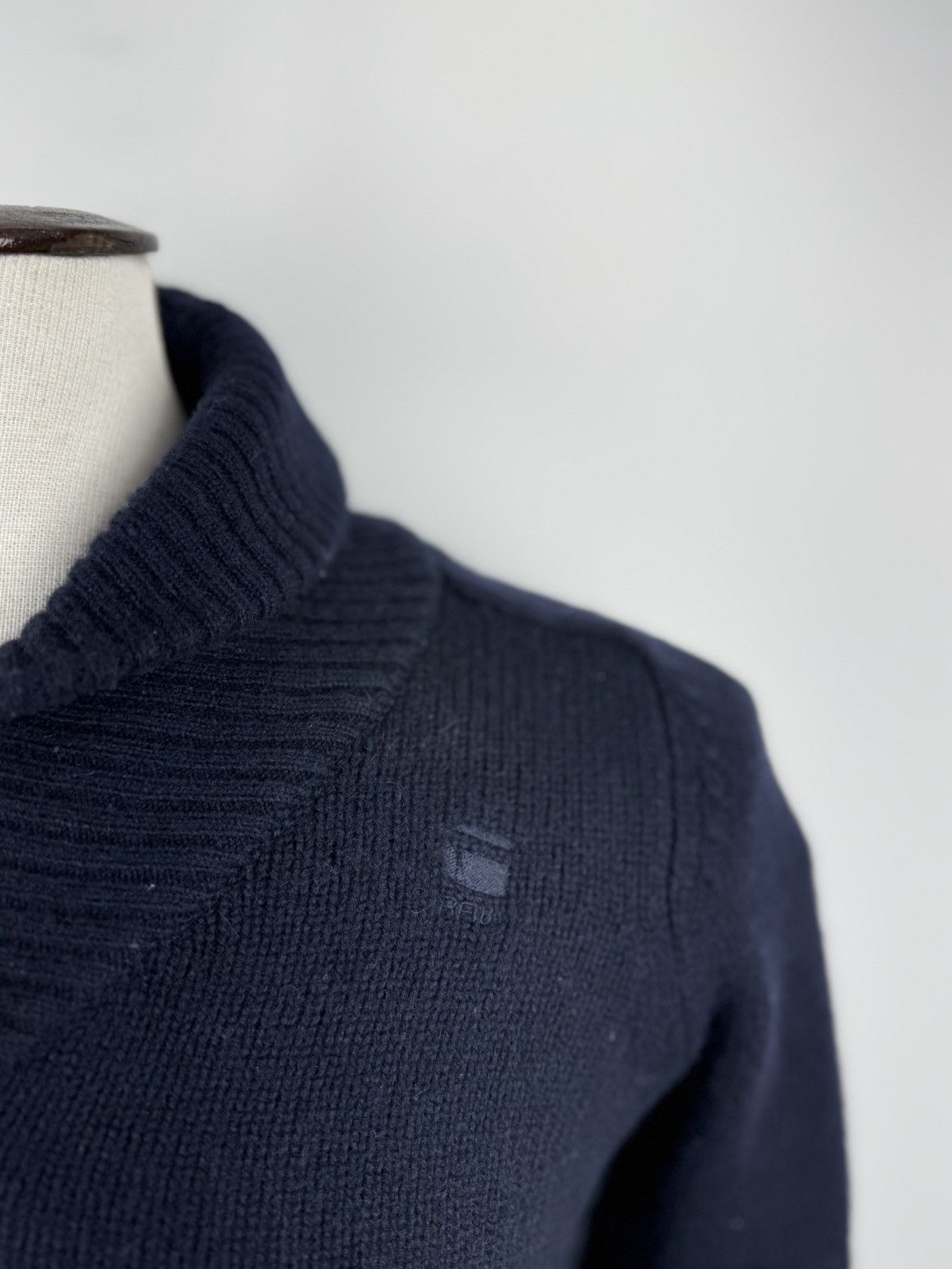 G-Star × Vintage Men G-Star Raw Gammit Shawl Collar Knit Long Sleeve Sweater Size US M / EU 48-50 / 2 - 3 Thumbnail