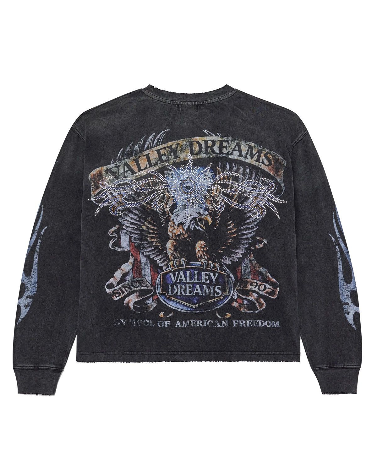Vale Vale Forever Valley Black Bling Long Sleeve Tee Shirt L/S Size US S / EU 44-46 / 1 - 17 Thumbnail
