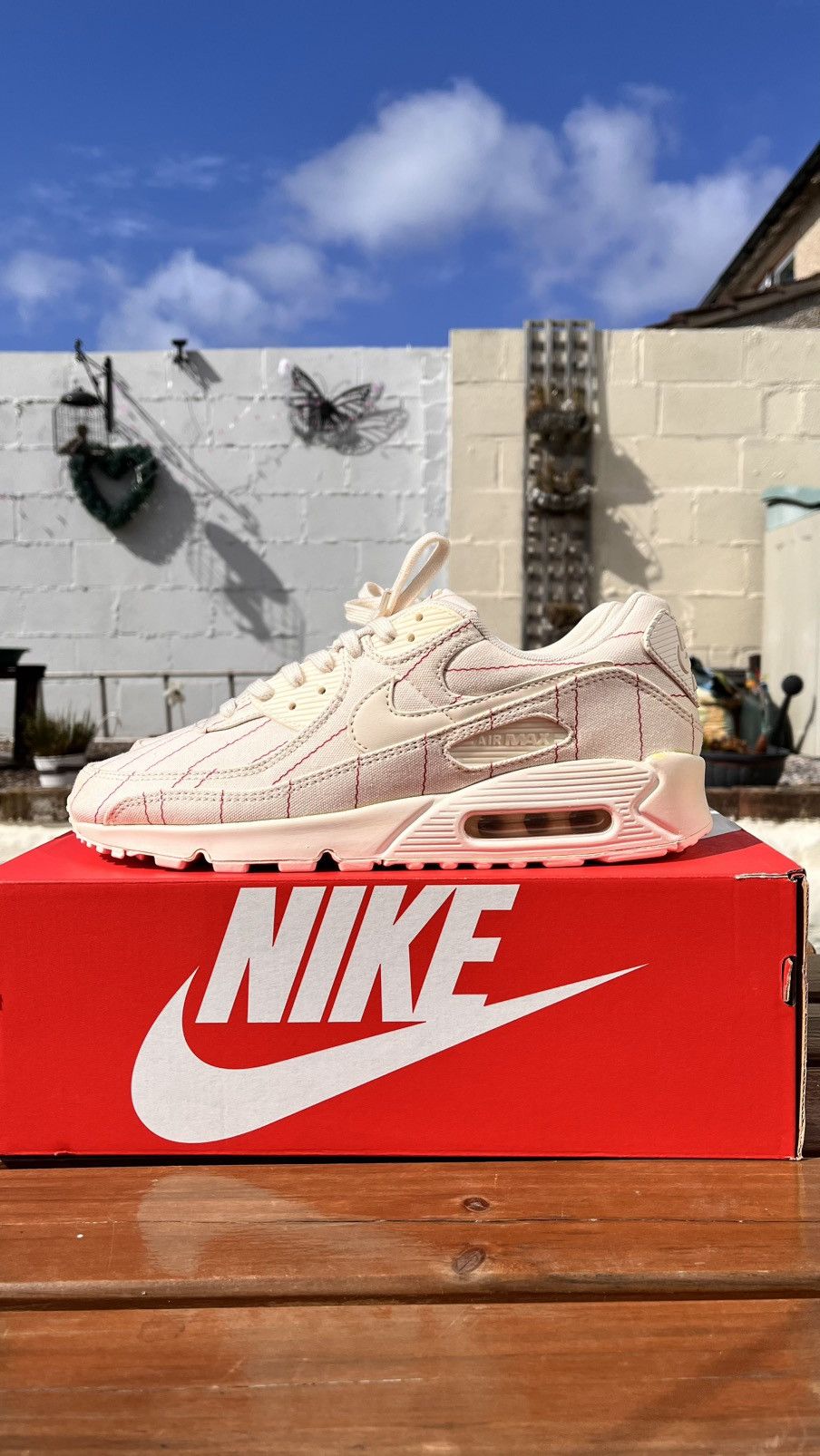 Nike NIKE AIR MAX 90 PINSTRIPE-NATURAL CHILLI Size US 10.5 / EU 43-44 - 3 Thumbnail