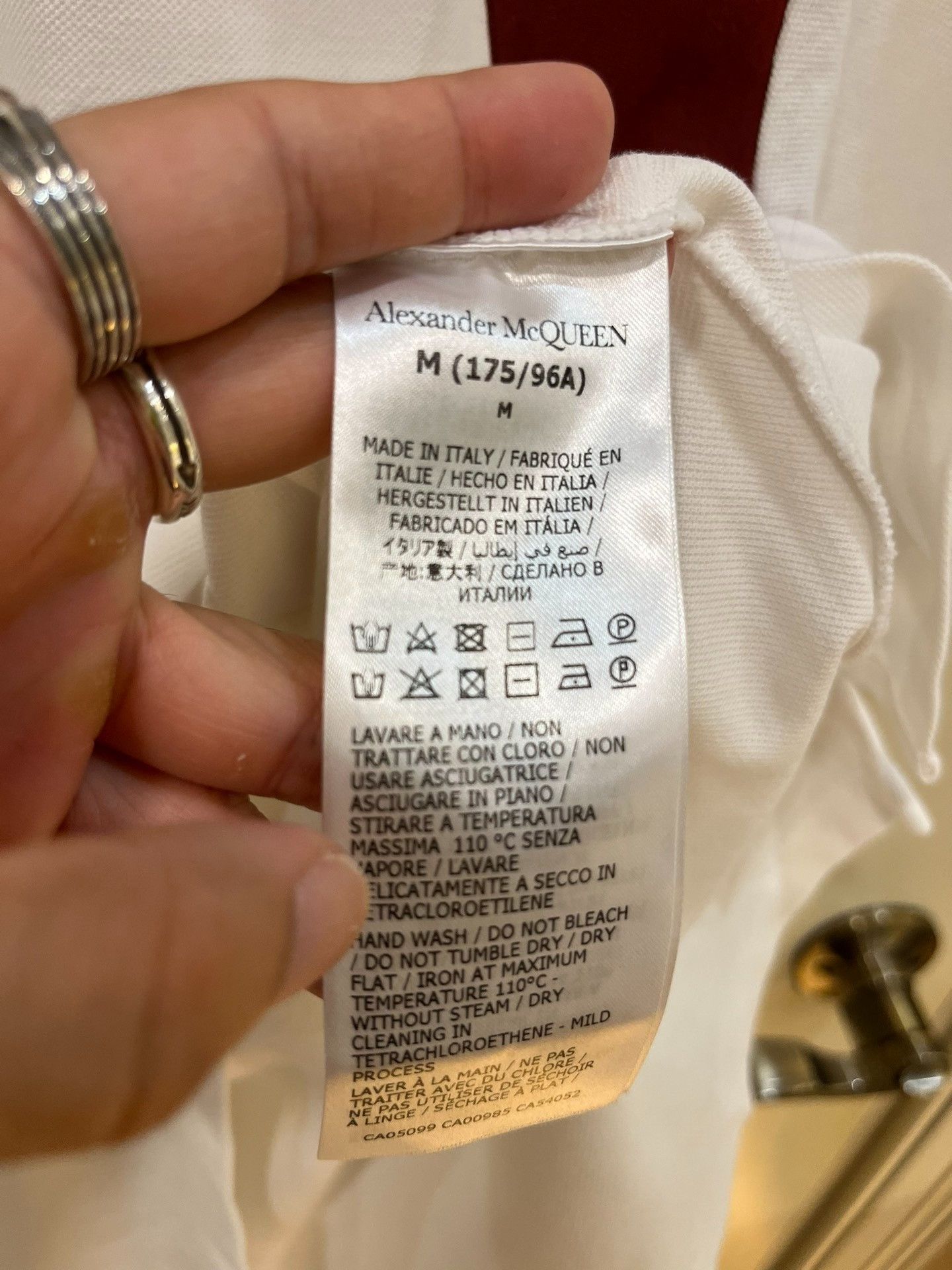 Alexander McQueen Alexander McQueen White Cotton Polo T-shirt Size US M / EU 48-50 / 2 - 5 Thumbnail