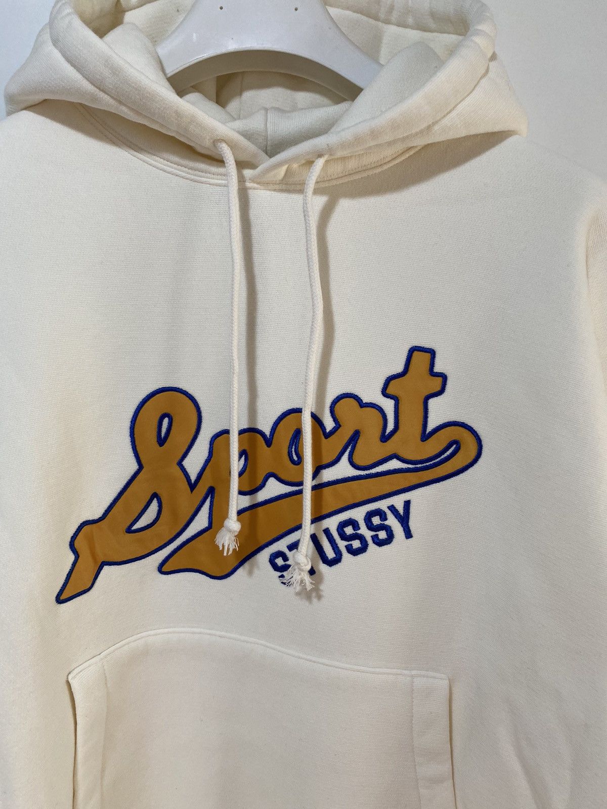 Stussy Stüssy Satin Patch White Sweatshirt with New Front Patch Size US XL / EU 56 / 4 - 3 Thumbnail