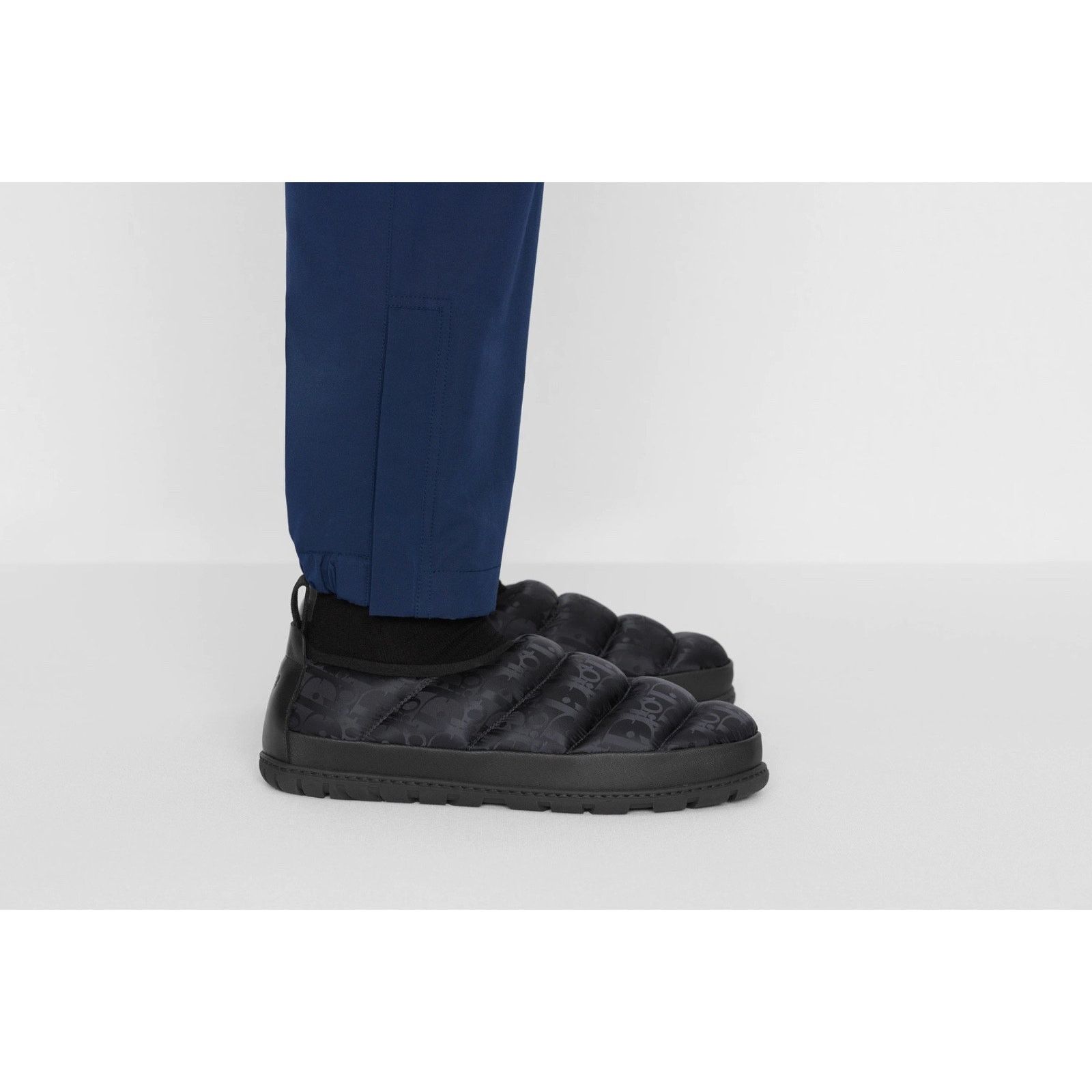 Dior Dior Mens Snow Slipper Navy Blue Oblique Black Flat 44 11 Size US 11 / EU 44 - 3 Thumbnail