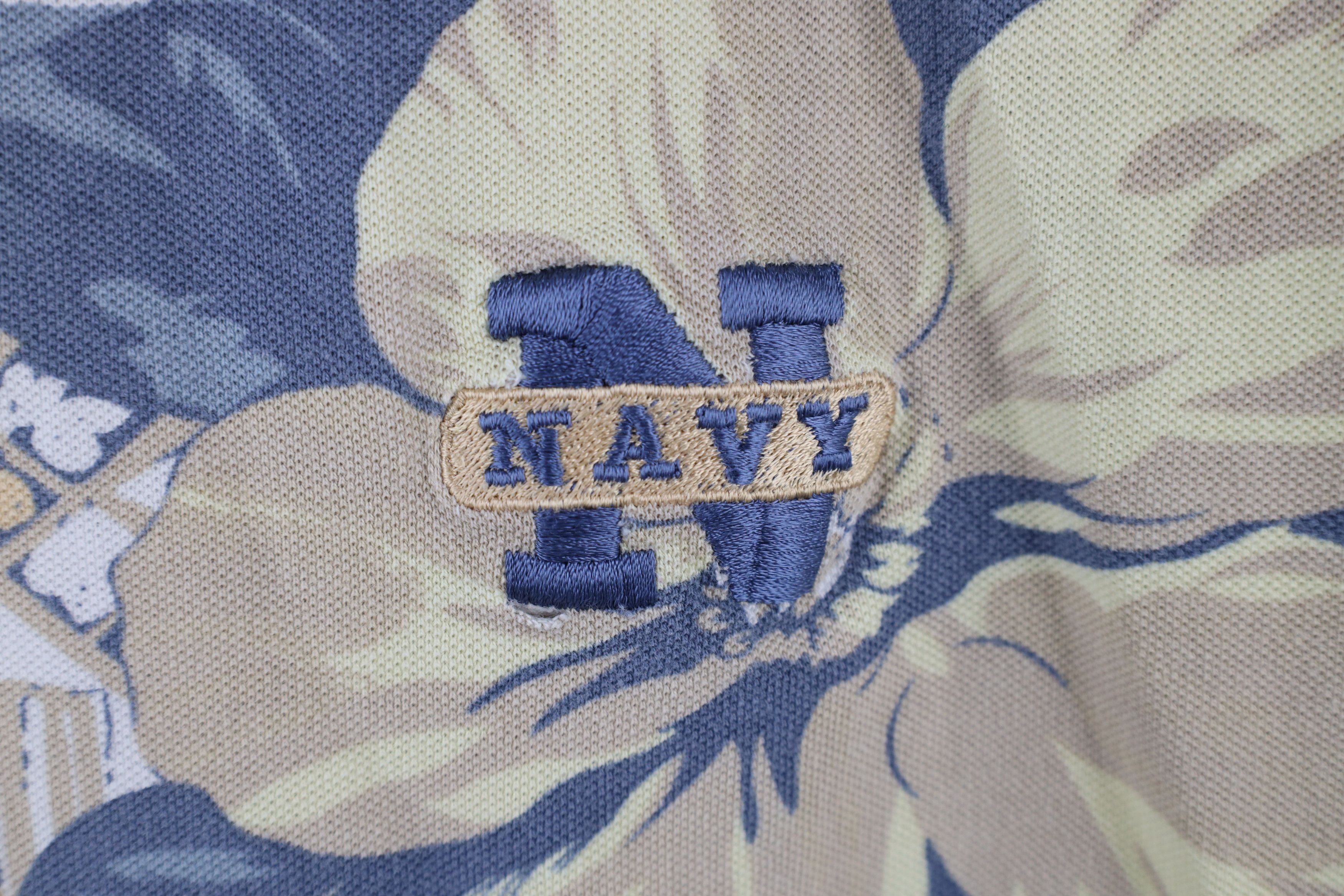 Vintage Vintage 90s Spell US Navy Naval Academy Flower Polo Shirt Size US M / EU 48-50 / 2 - 4 Thumbnail