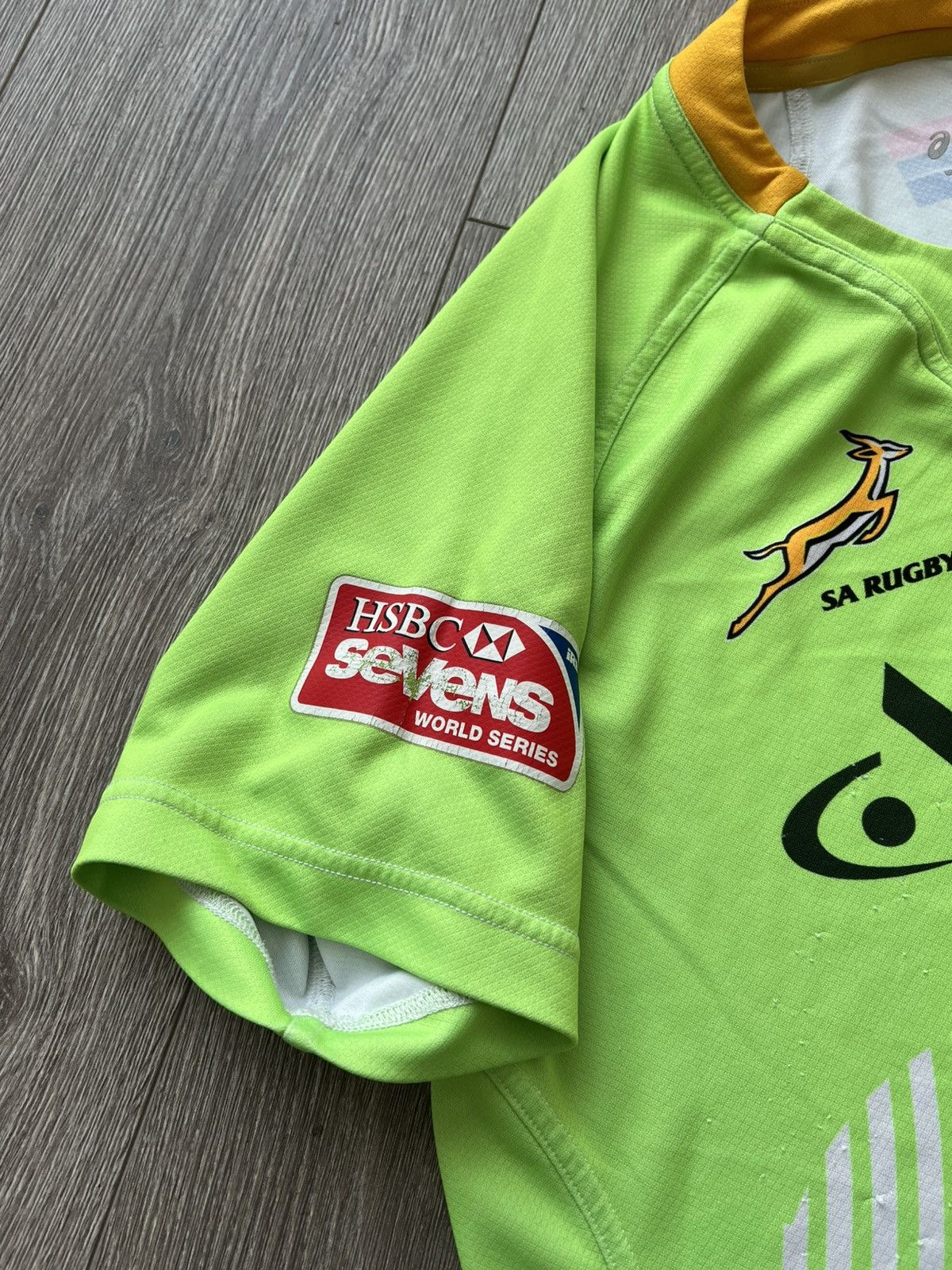 Asics Asics South Africa Rugby Jersey Shirt Vintage Size US XL / EU 56 / 4 - 10 Thumbnail